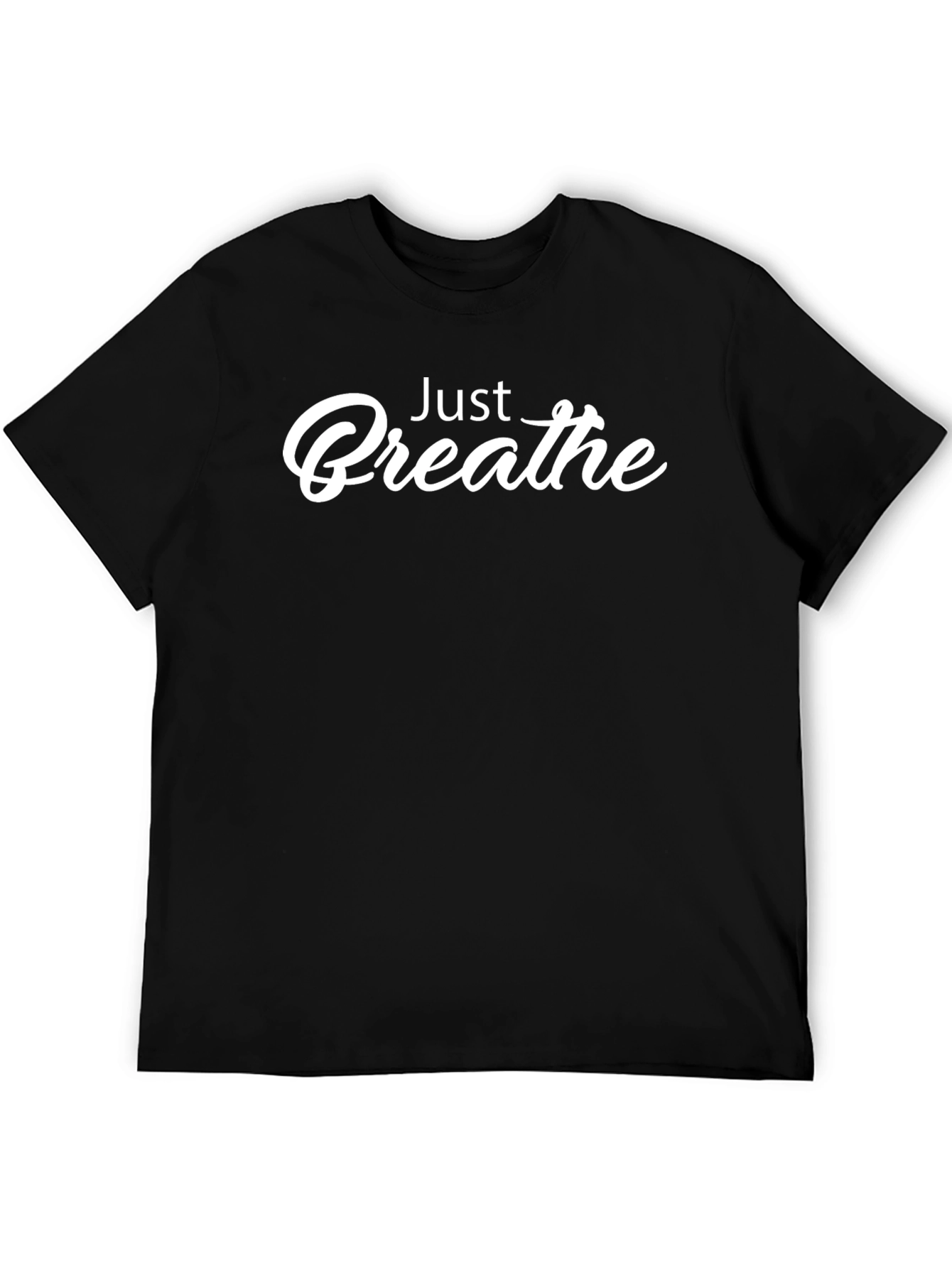 Just Breathe Black Graphic T-Shirt