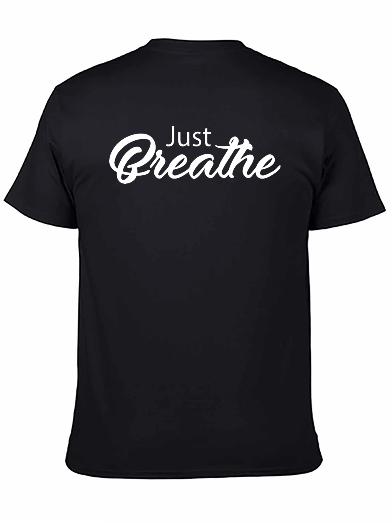 Just Breathe Black Graphic T-Shirt