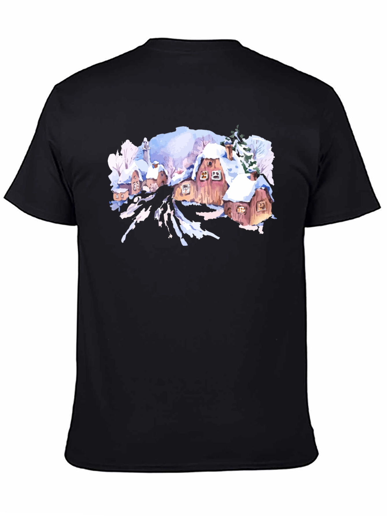Winter Village Graphic Tee - Black