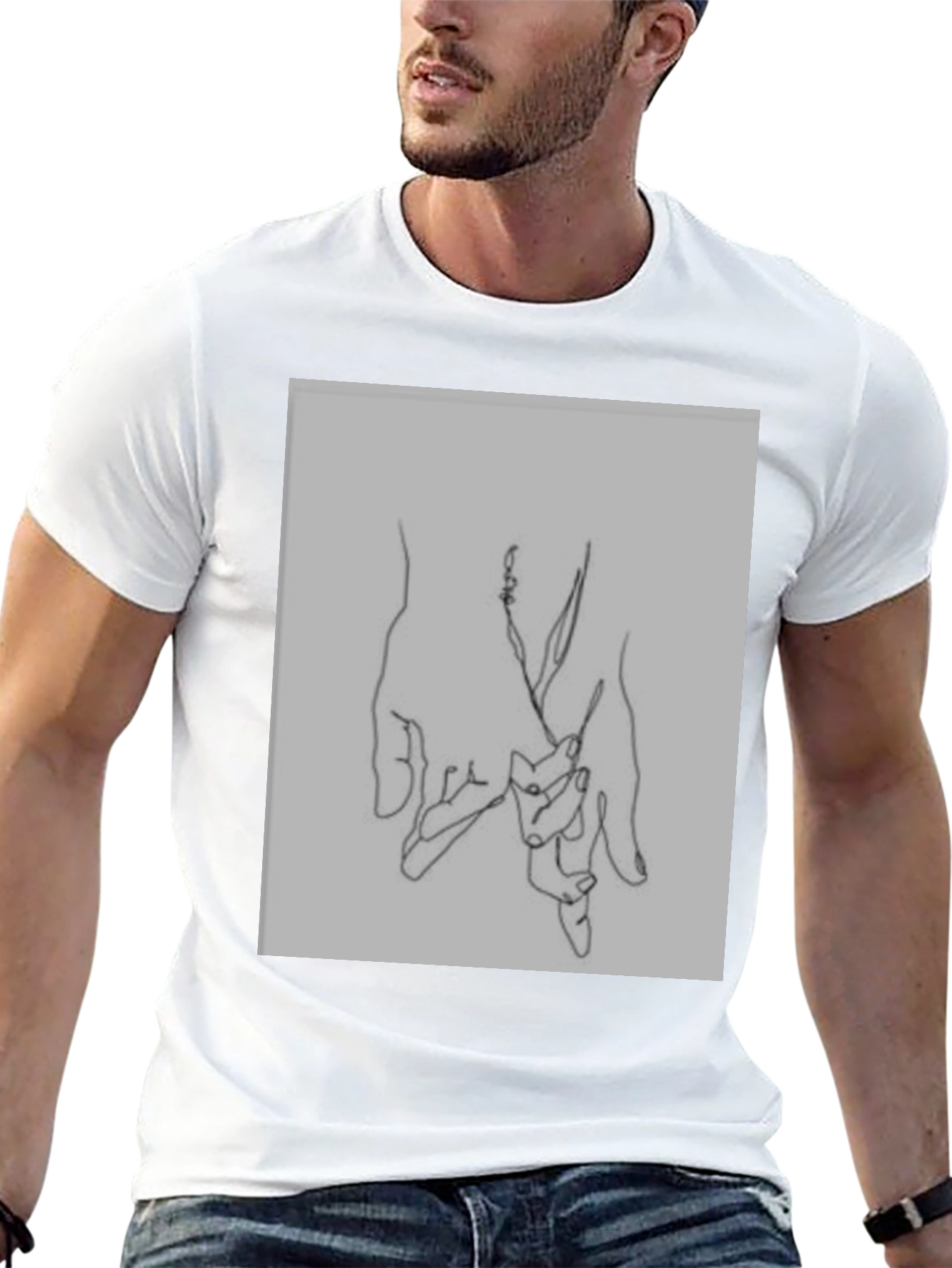 Minimalist Hand Holding Graphic Tee
