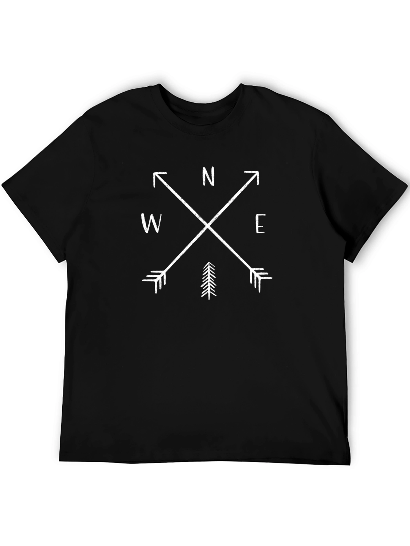 Compass Arrow Graphic Black Tee