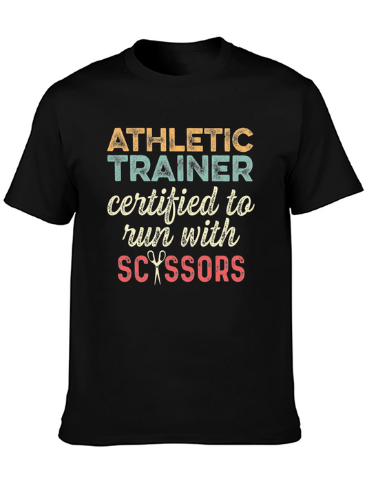 Athletic Trainer Certified to Run with Scissors T-Shirt