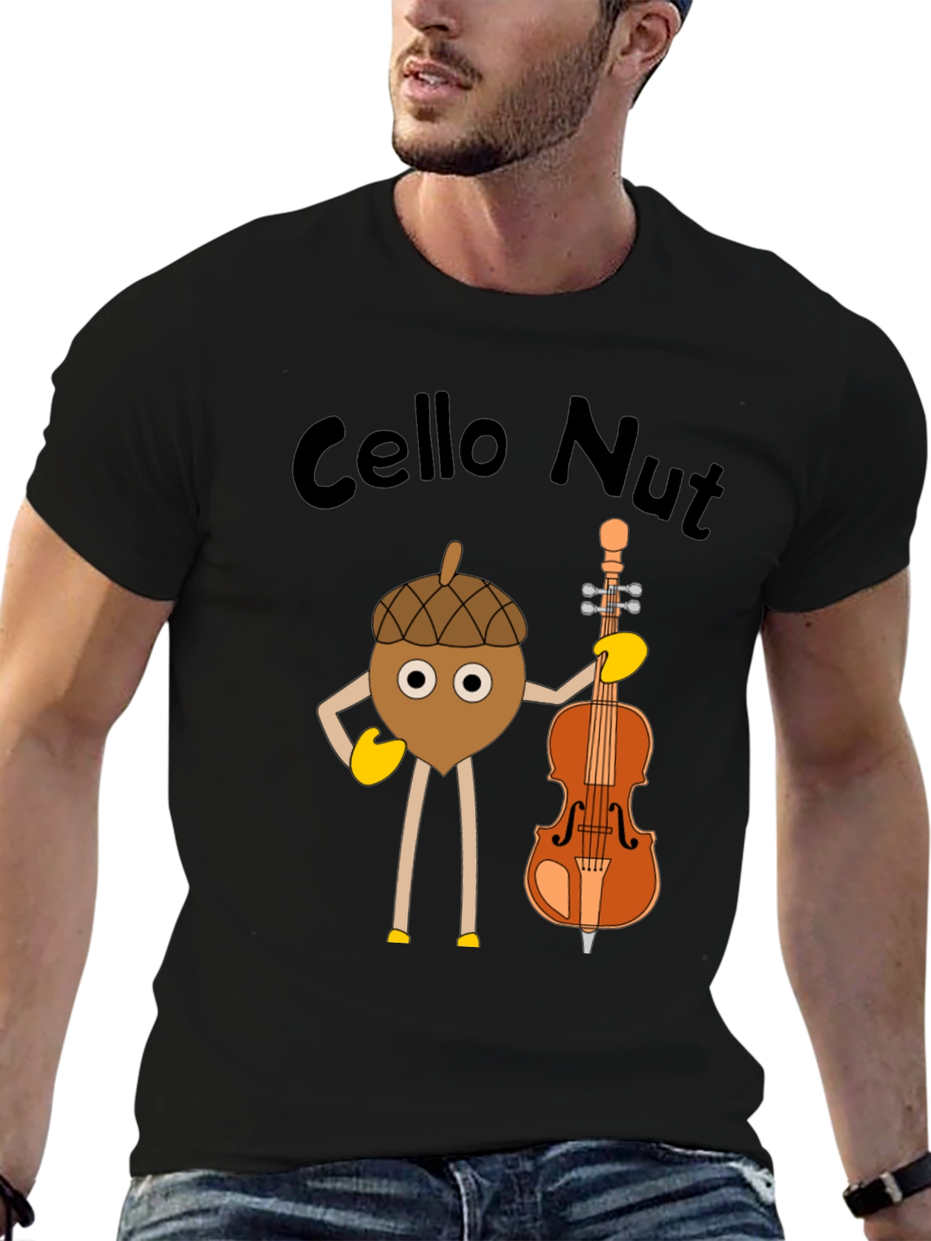 Cello Nut T-Shirt - Funny Music Tee