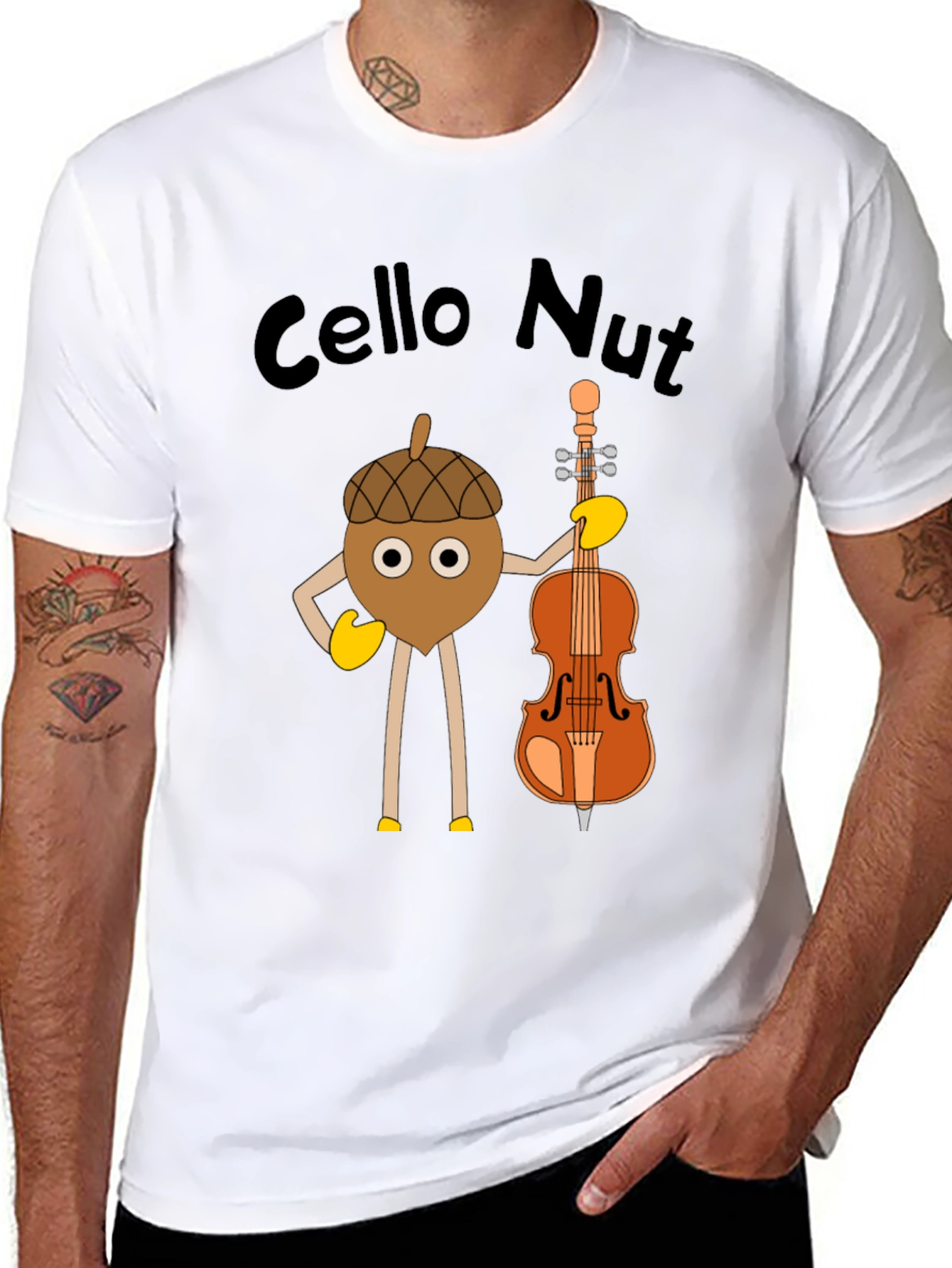 Cello Nut T-Shirt - Funny Music Tee