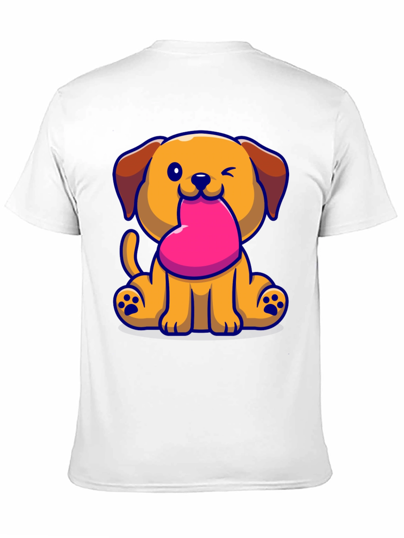 Cute Puppy with Heart Graphic Tee