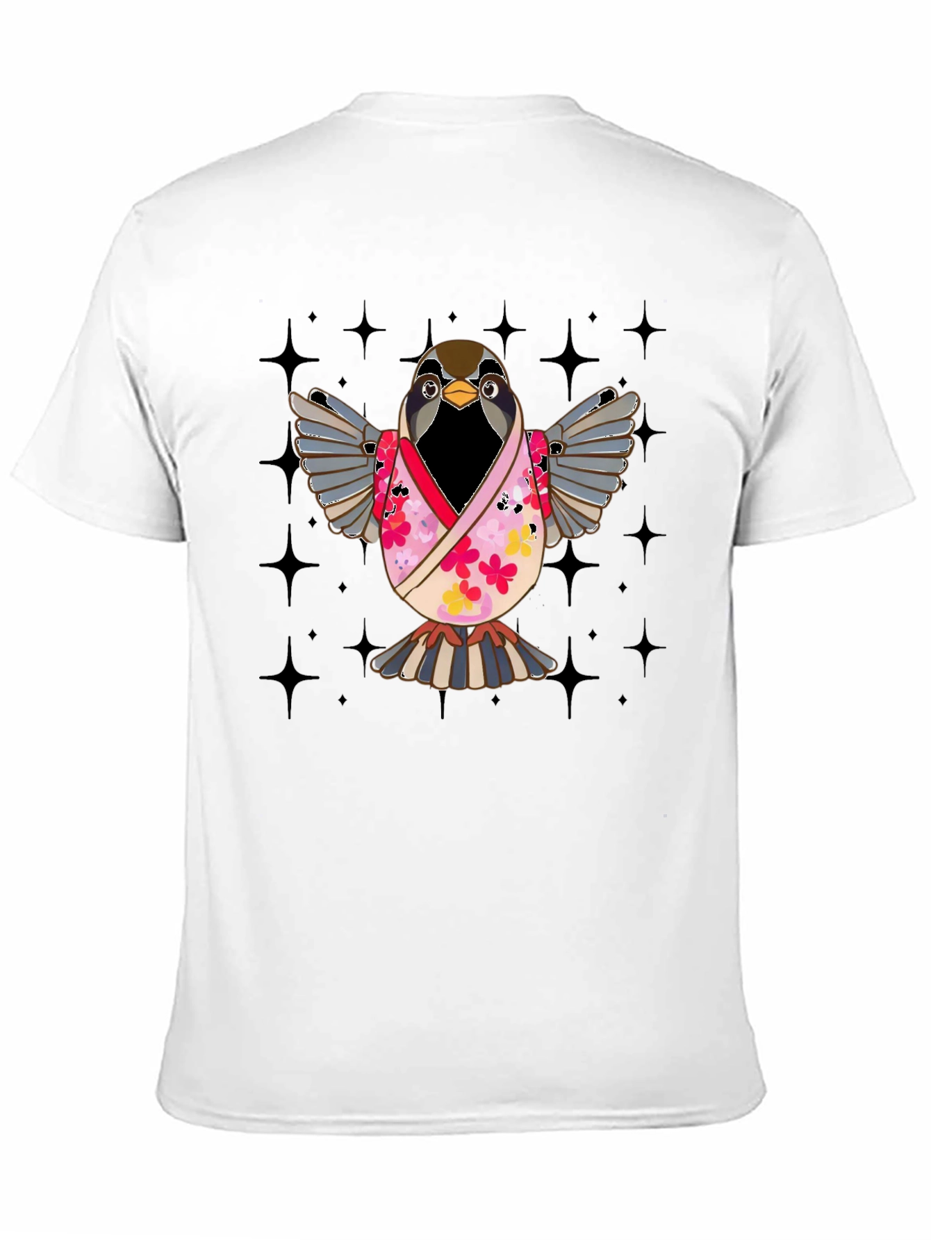 Bird in Kimono Graphic T-Shirt