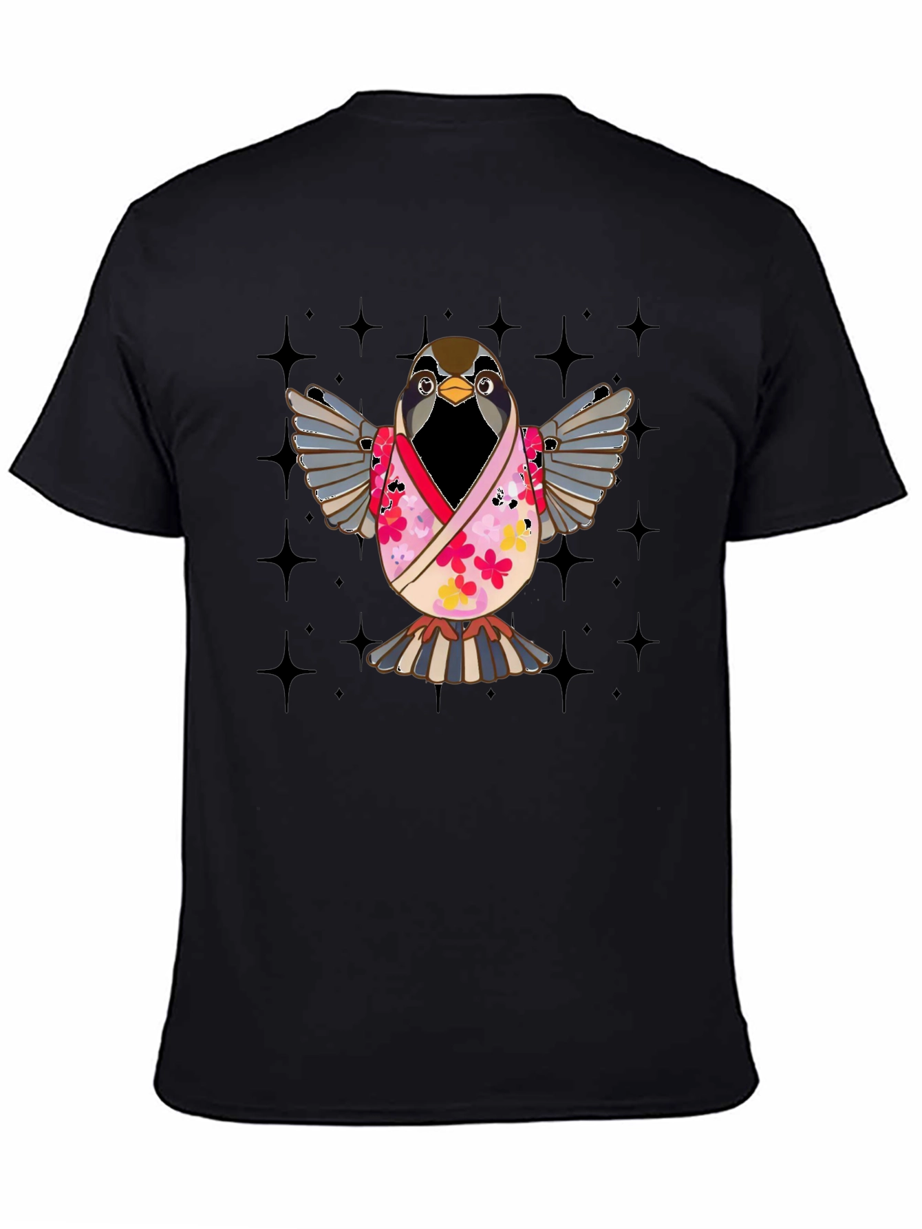 Bird in Kimono Graphic T-Shirt