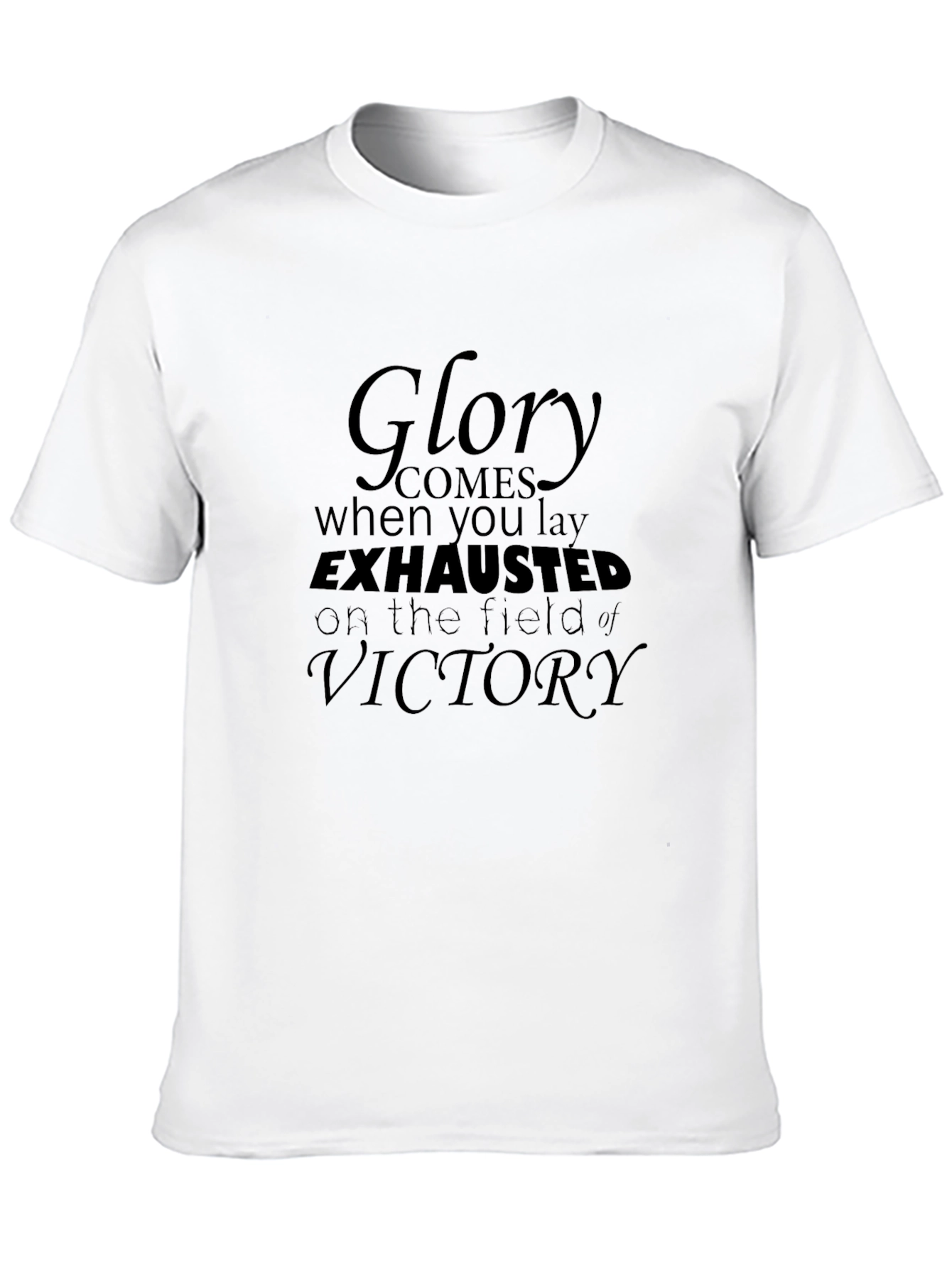 Glory Exhausted Victory Tee - Black Cotton