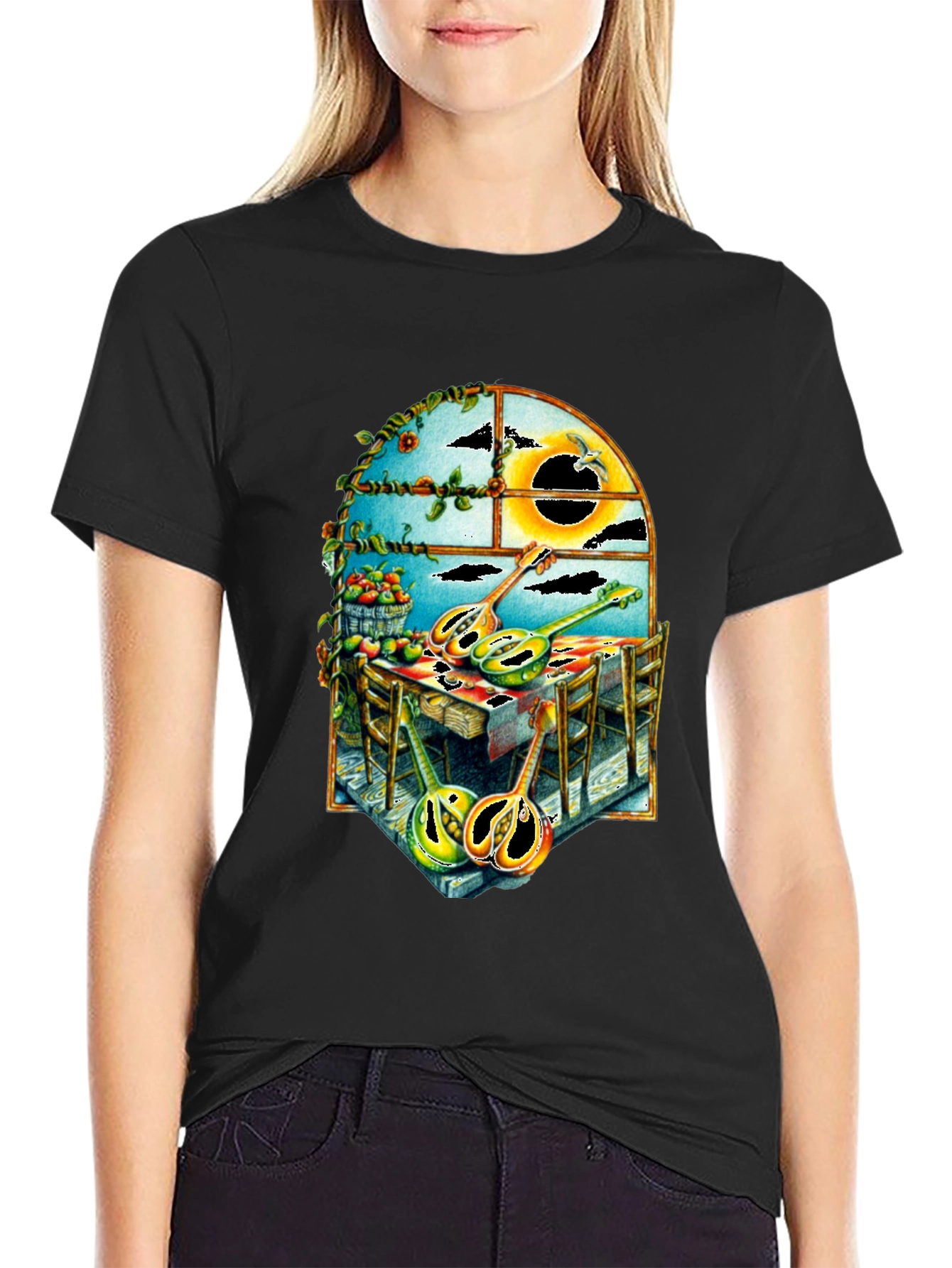 Abstract Musical Instrument Graphic T-Shirt