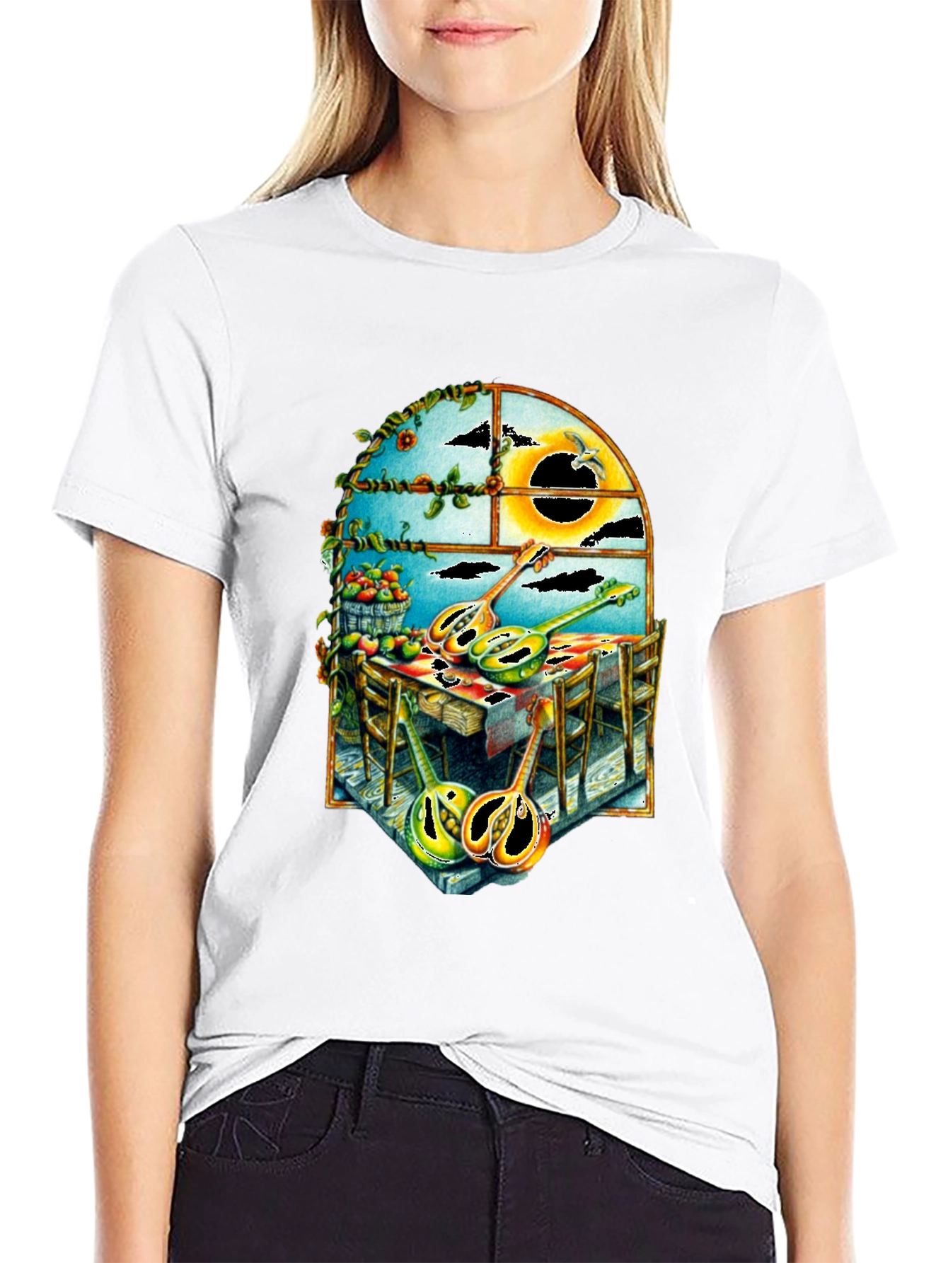 Abstract Musical Instrument Graphic T-Shirt