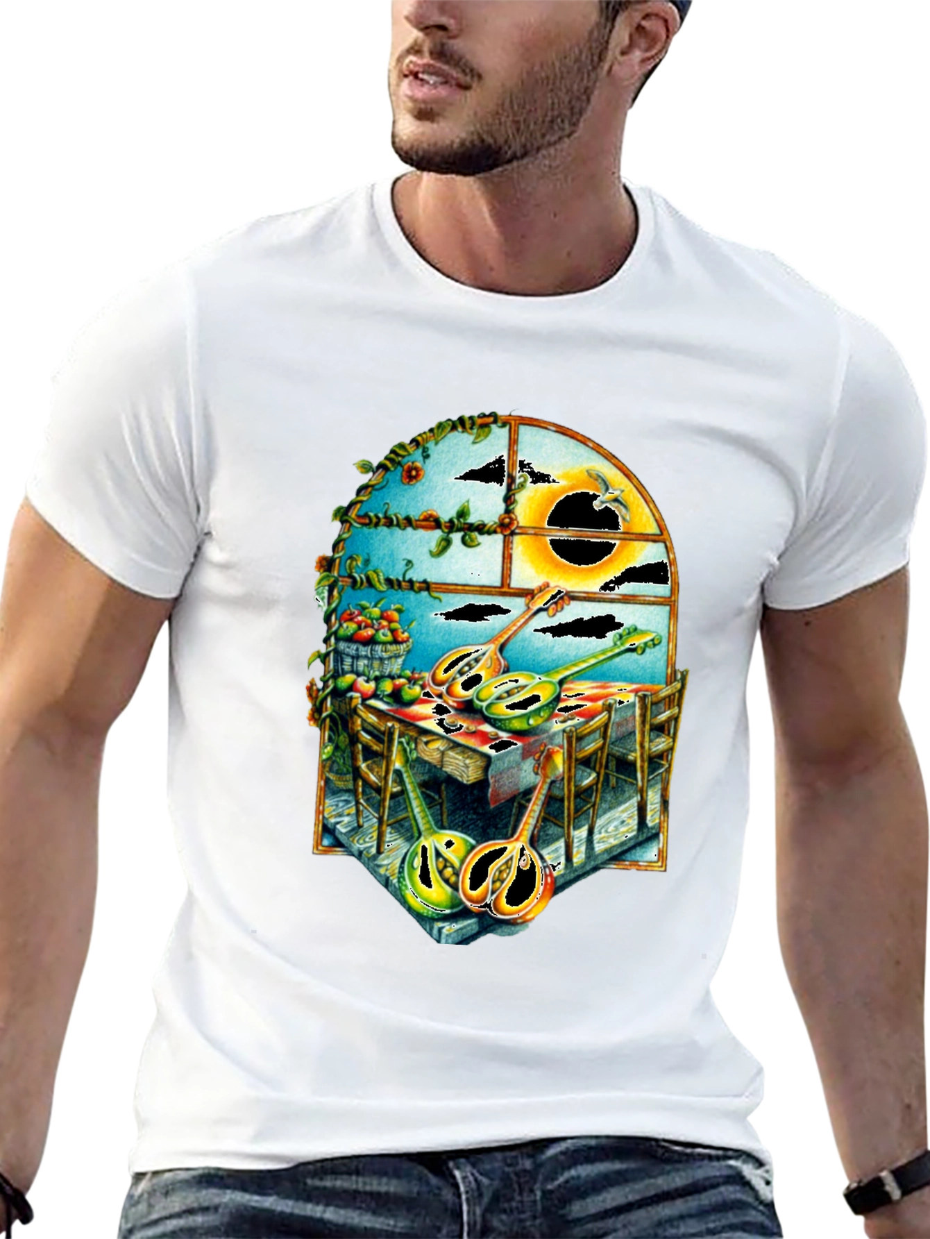 Abstract Musical Instrument Graphic T-Shirt