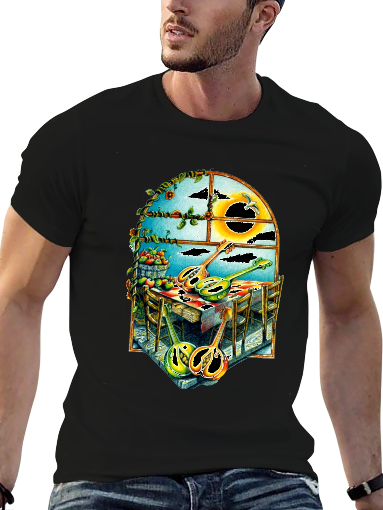 Abstract Musical Instrument Graphic T-Shirt