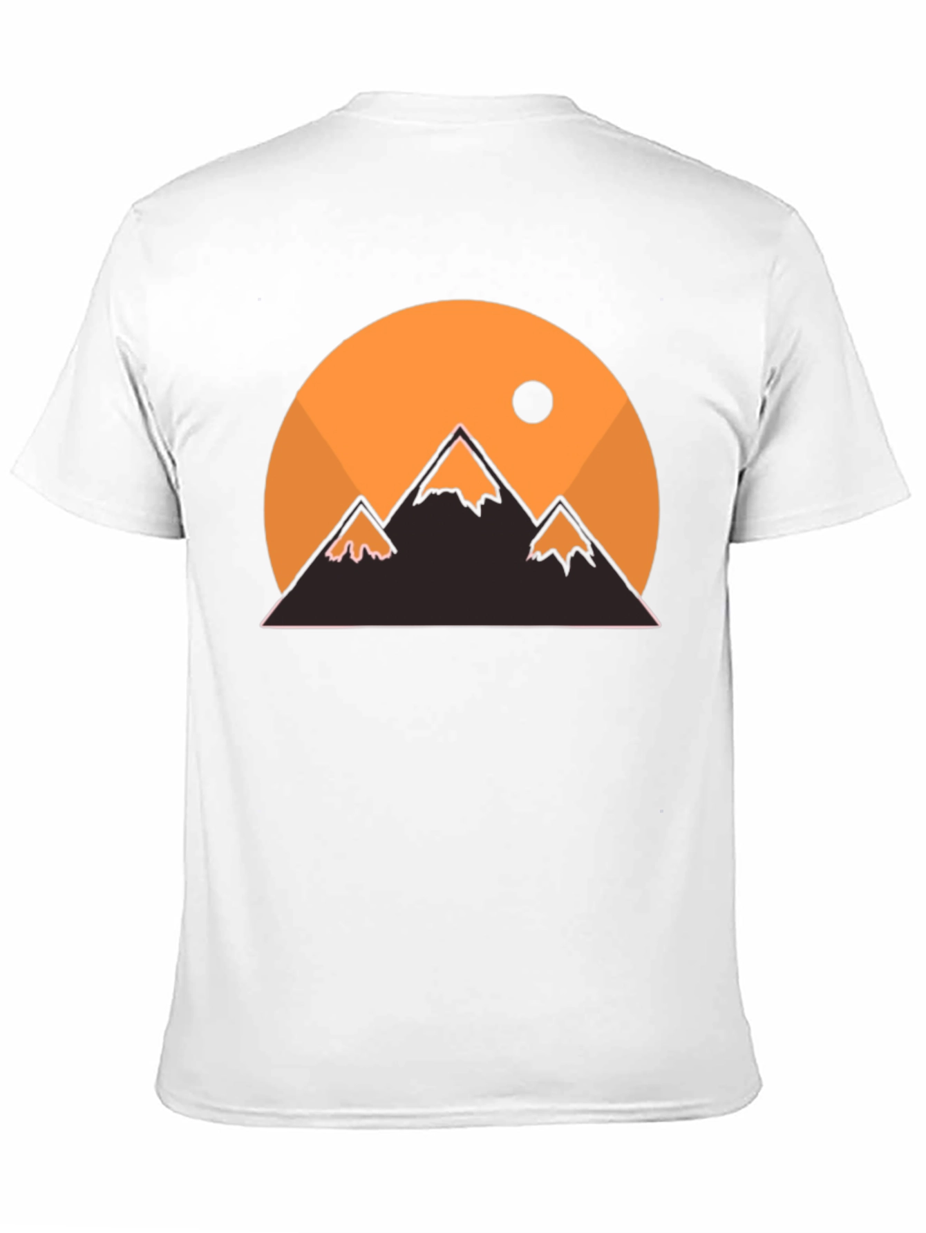 Mountain Sunset Graphic Tee - Black Casual T-Shirt