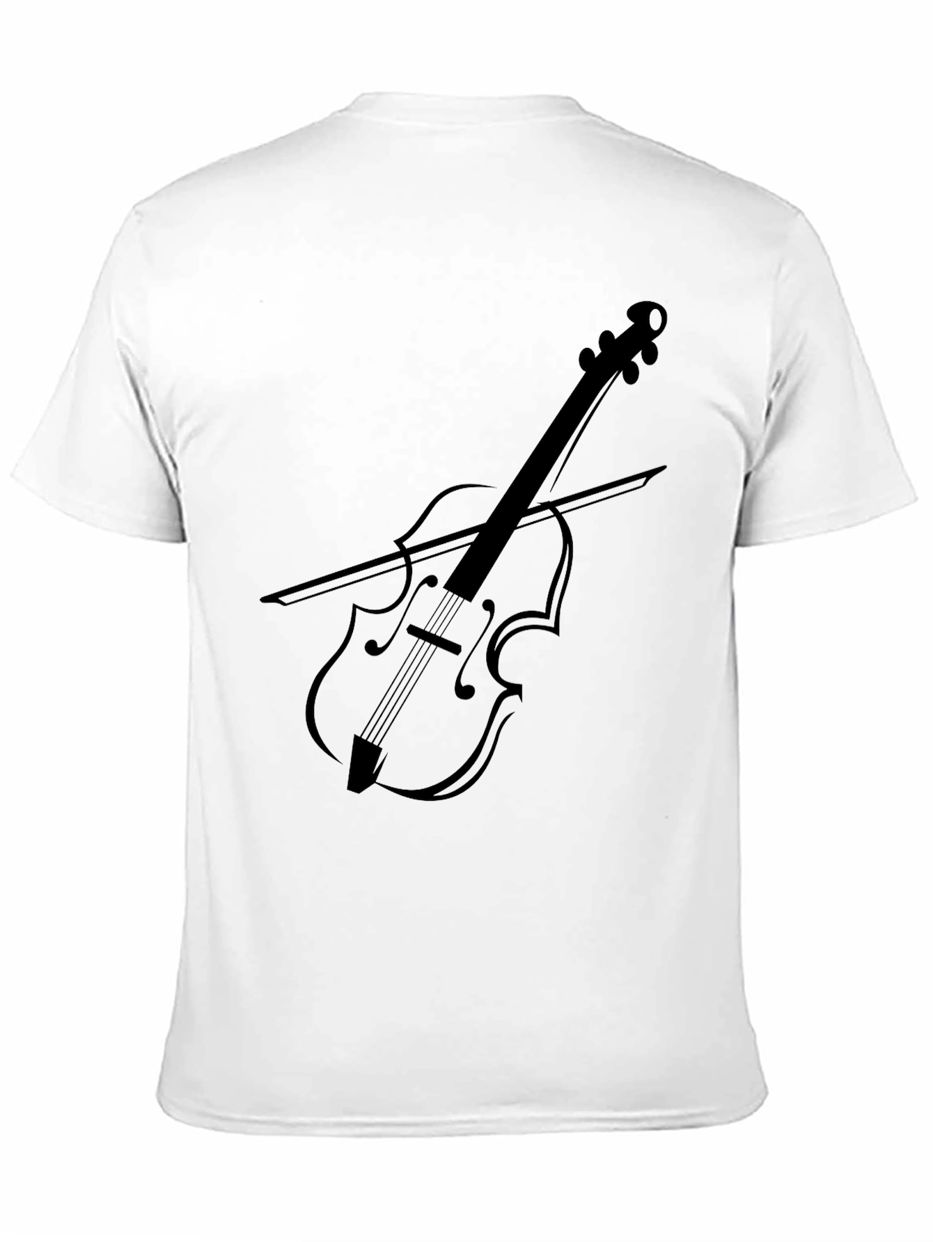 Musical Violin Graphic Tee - Black