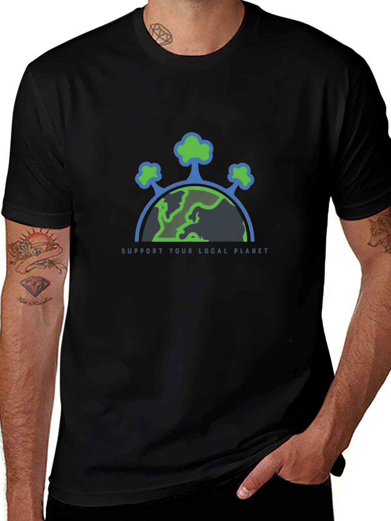 Eco-Friendly Local Planet Graphic T-Shirt