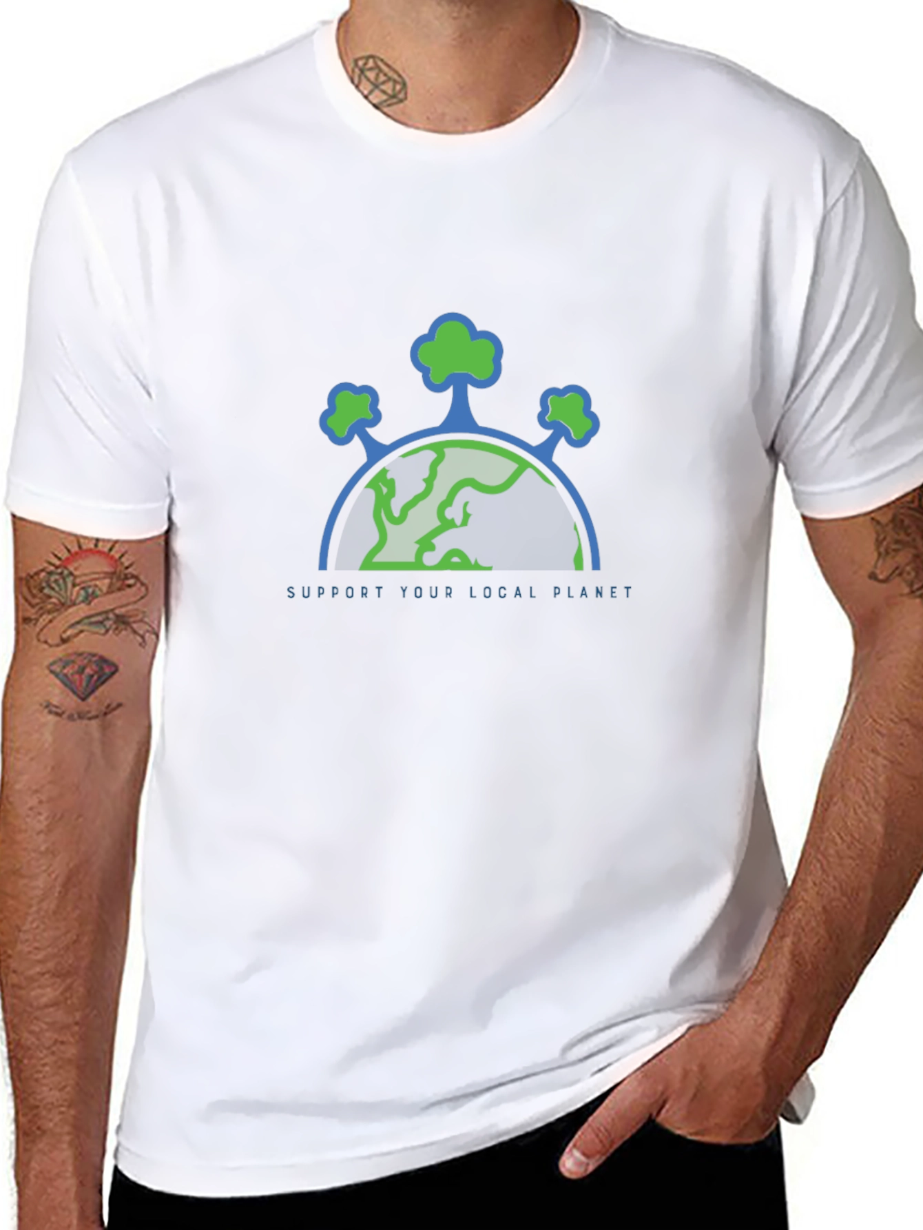 Eco-Friendly Local Planet Graphic T-Shirt
