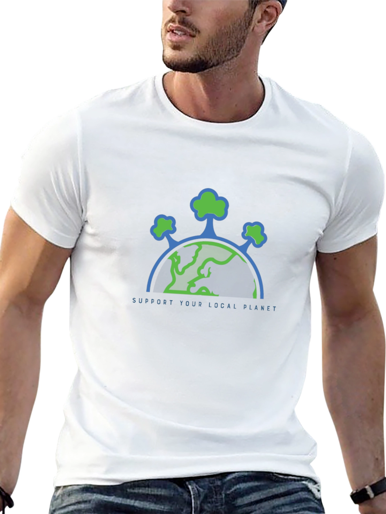 Eco-Friendly Local Planet Graphic T-Shirt