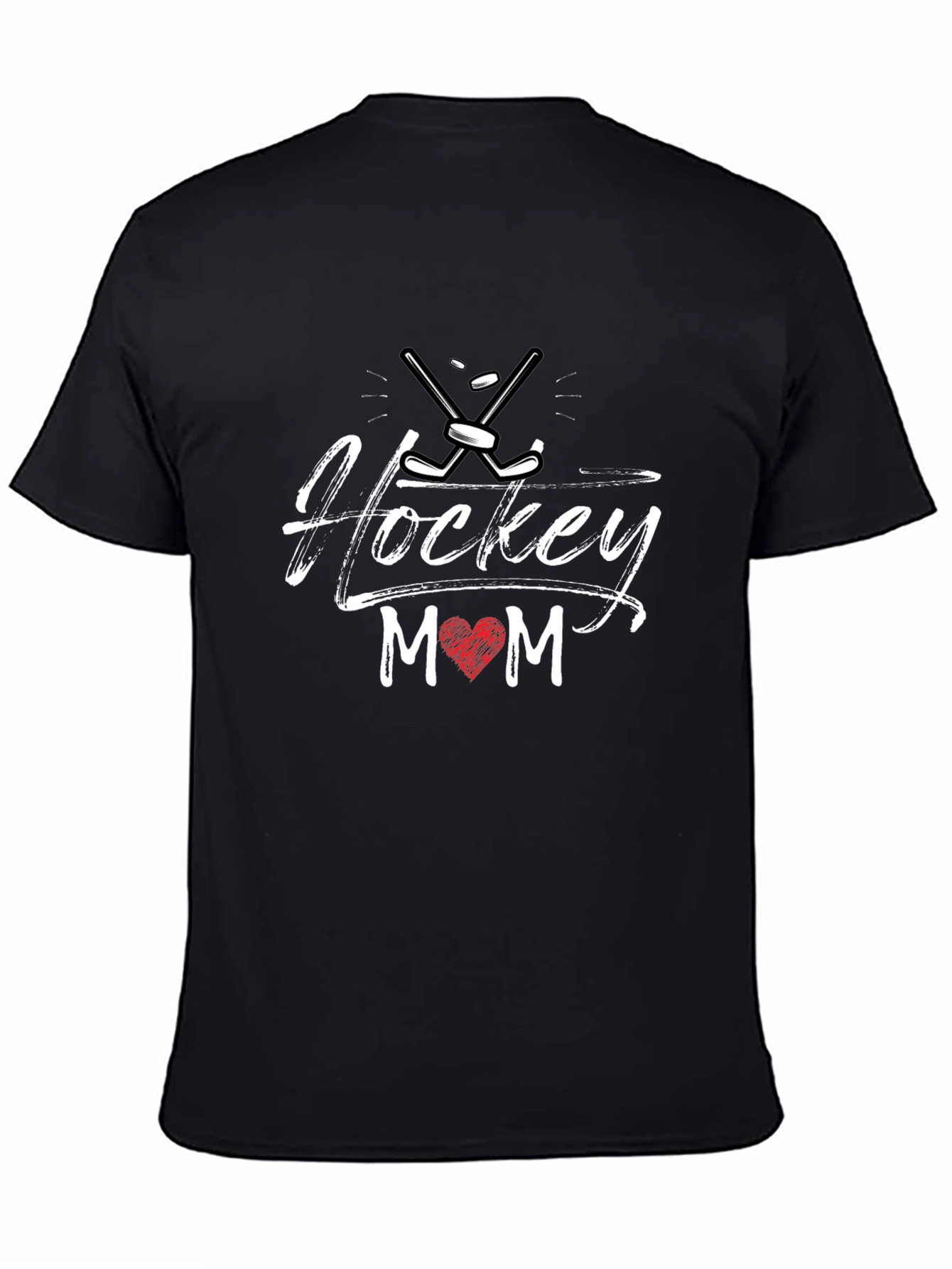 Hockey Mom Graphic Tee - Black Cotton T-Shirt