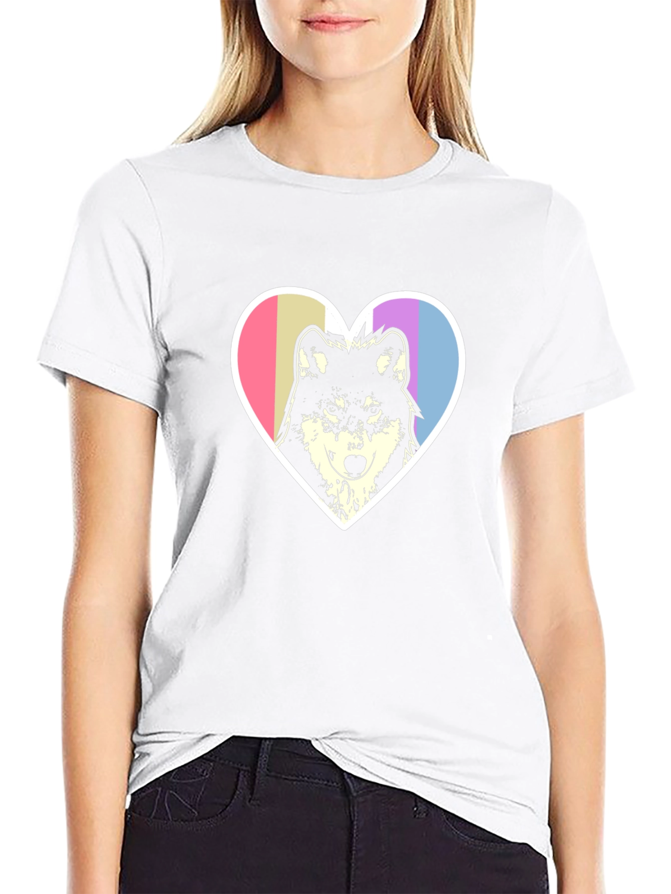Wolf Heart Tee - Black Graphic T-Shirt