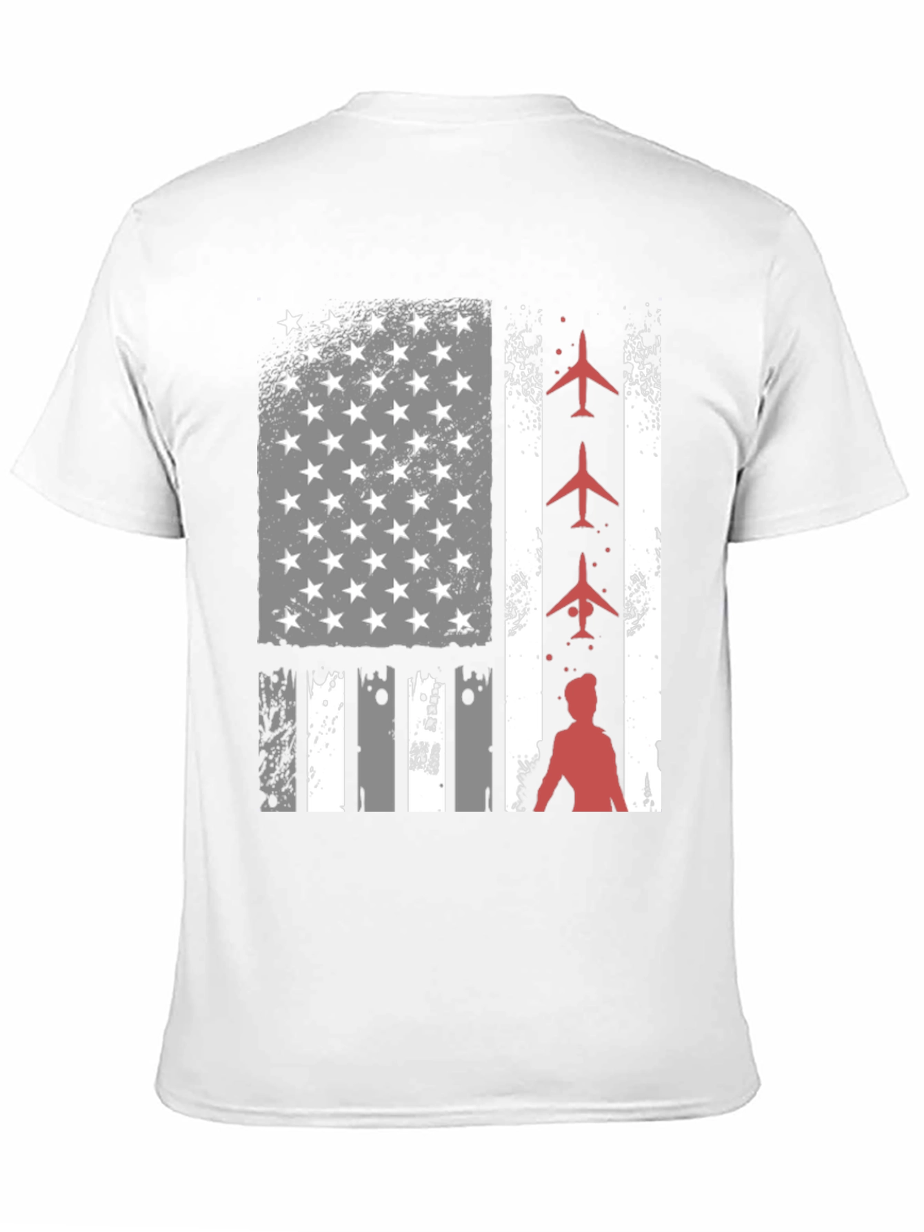 Patriotic Airplane American Flag T-Shirt