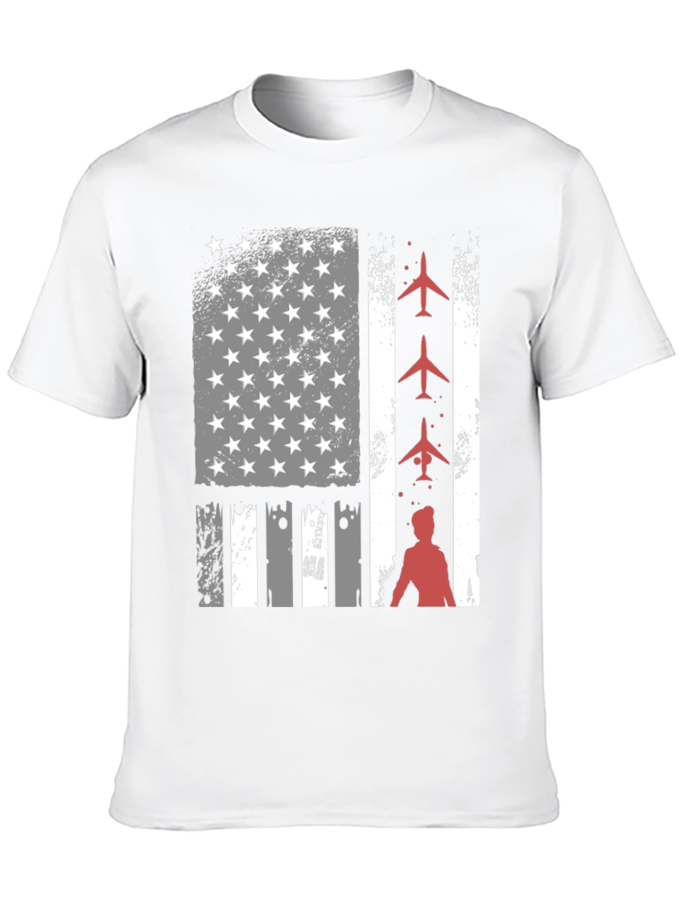 Patriotic Airplane American Flag T-Shirt