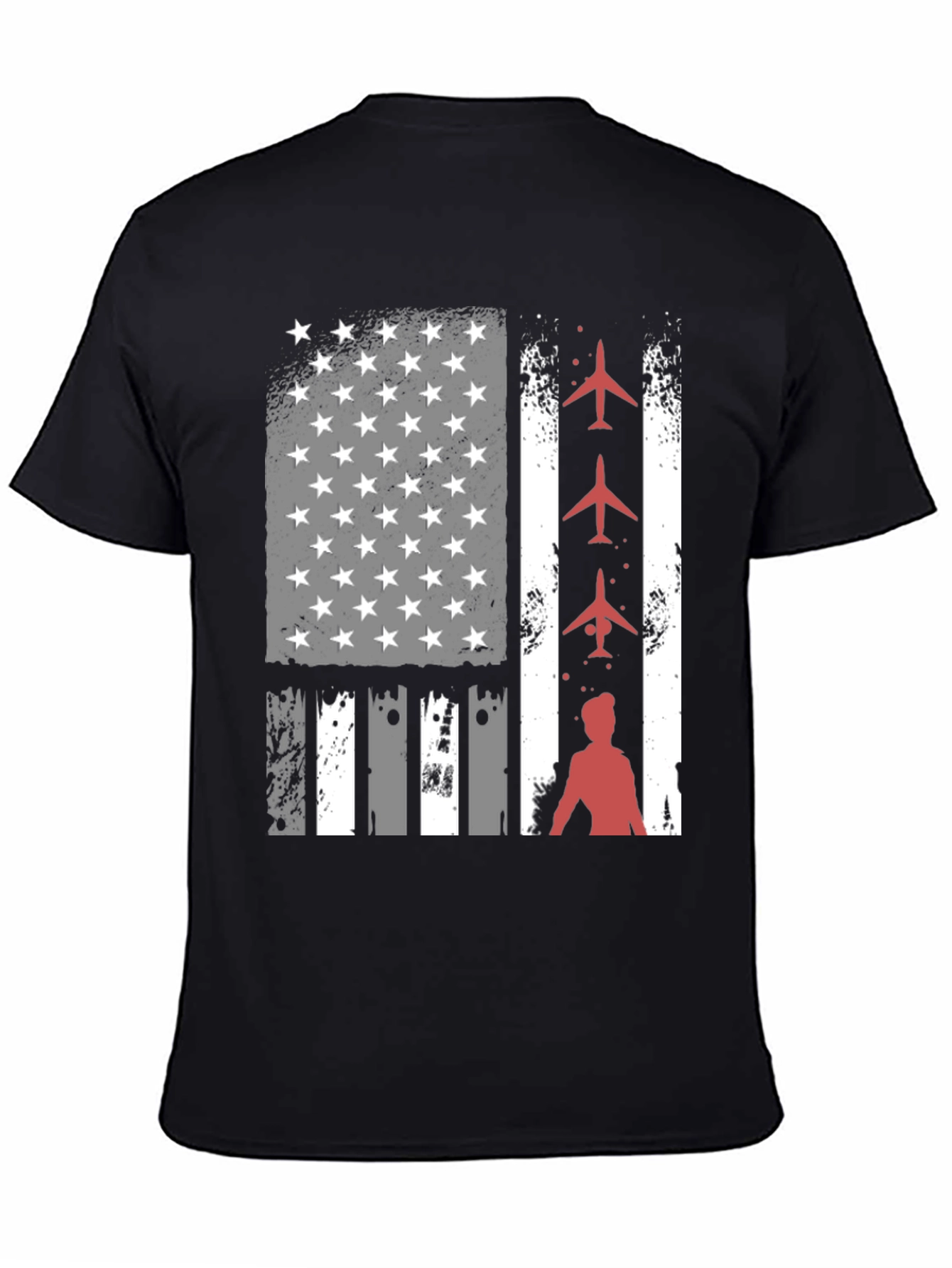 Patriotic Airplane American Flag T-Shirt