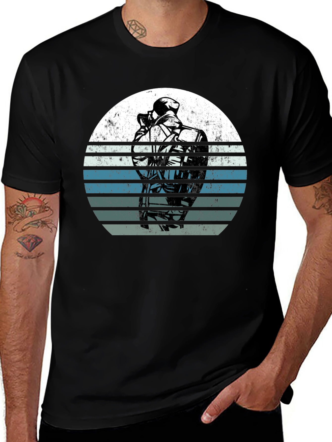 Retro Sunset SWAT Police T-Shirt