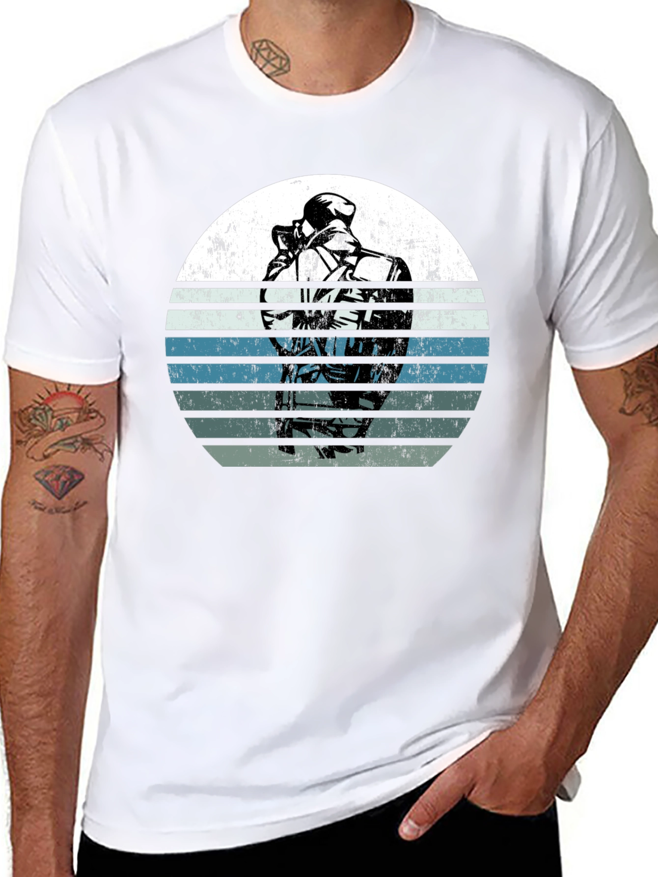 Retro Sunset SWAT Police T-Shirt