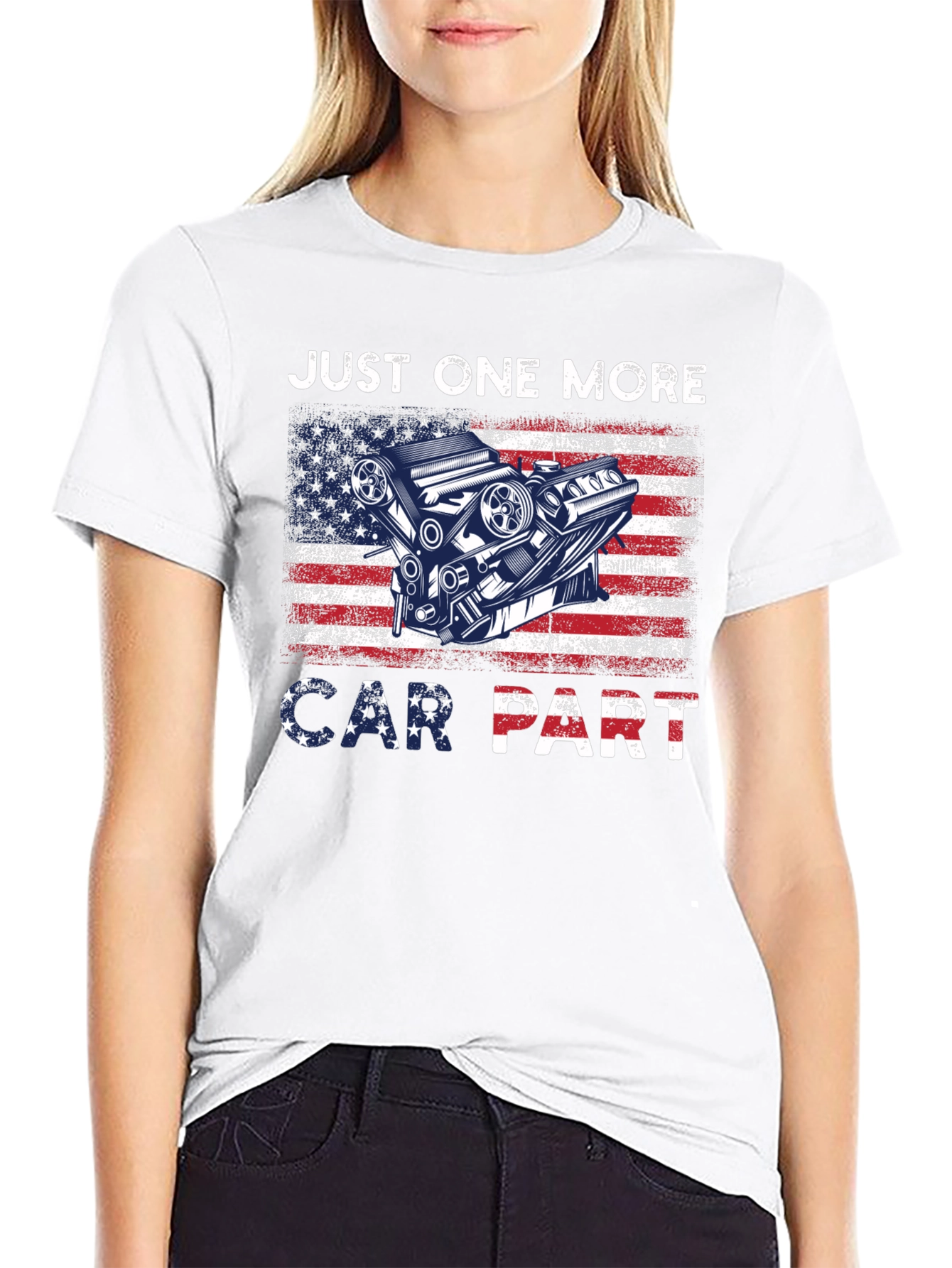Just One More Car Part USA Flag T-Shirt