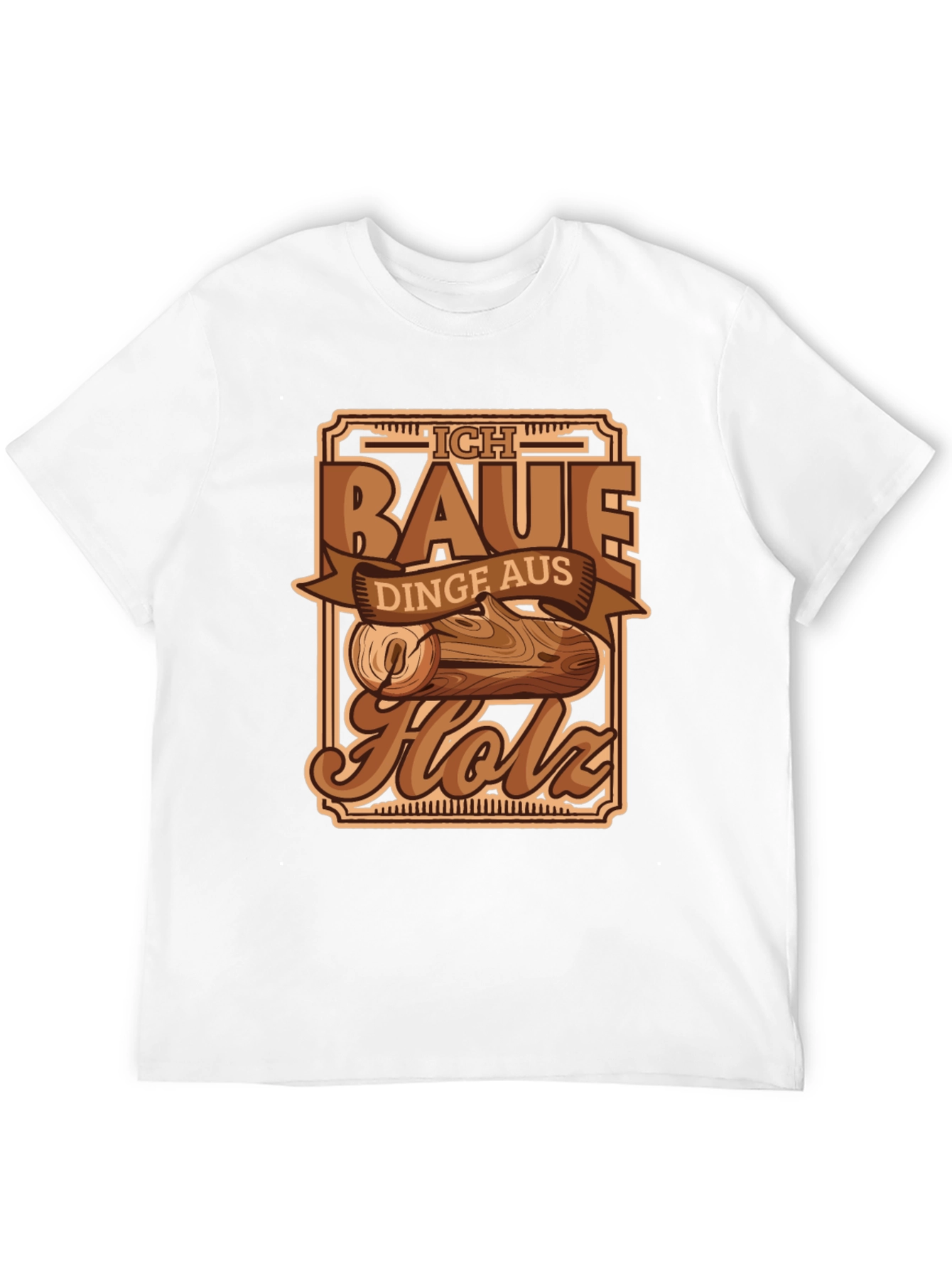 Ich Baue Aus Holz T-Shirt Woodworking Shirt