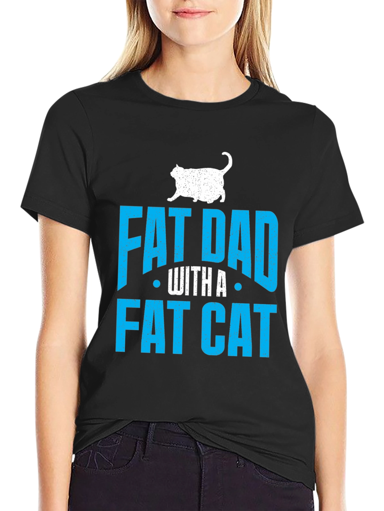 Fat Dad With A Fat Cat T-Shirt