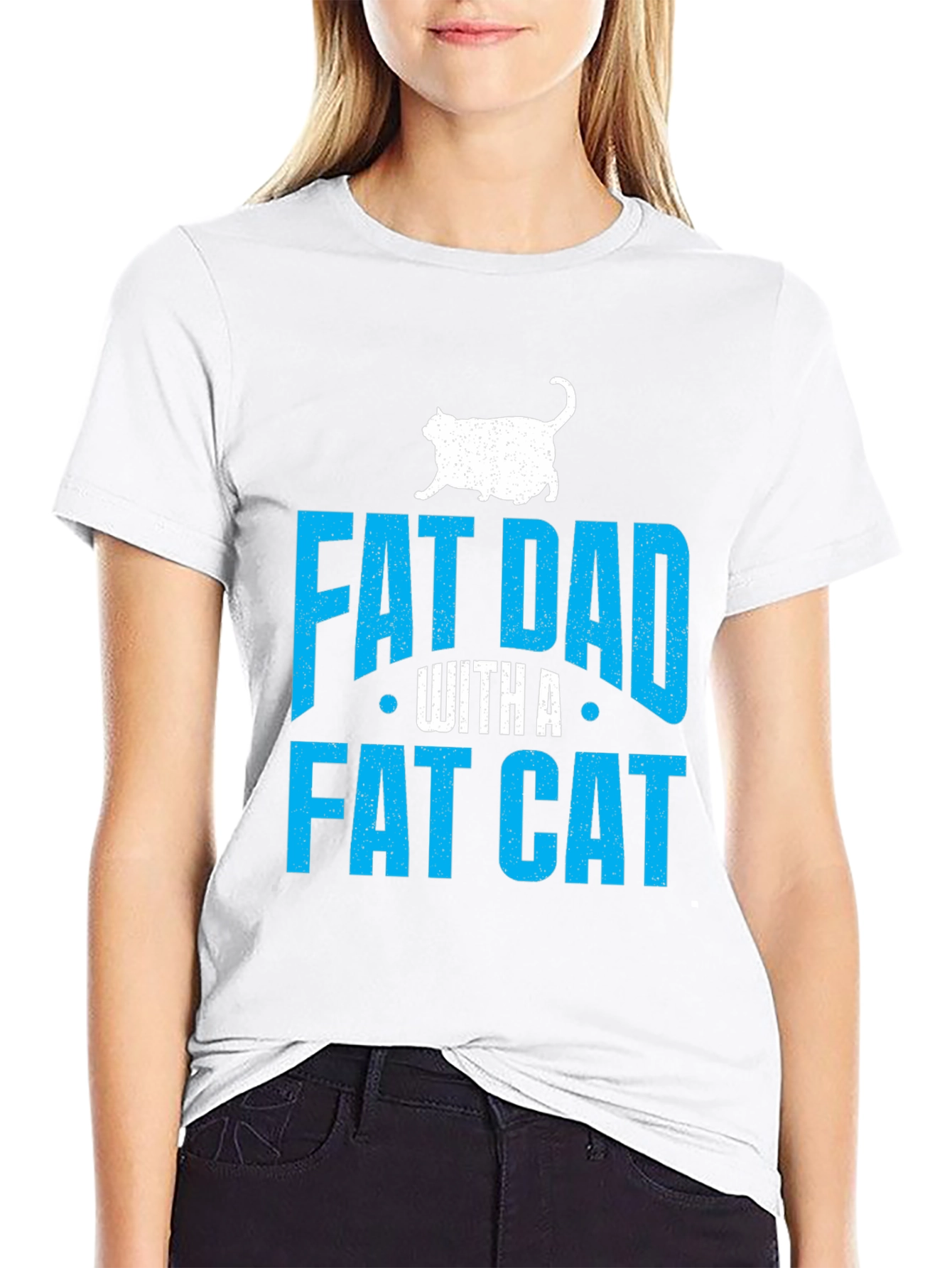 Fat Dad With A Fat Cat T-Shirt