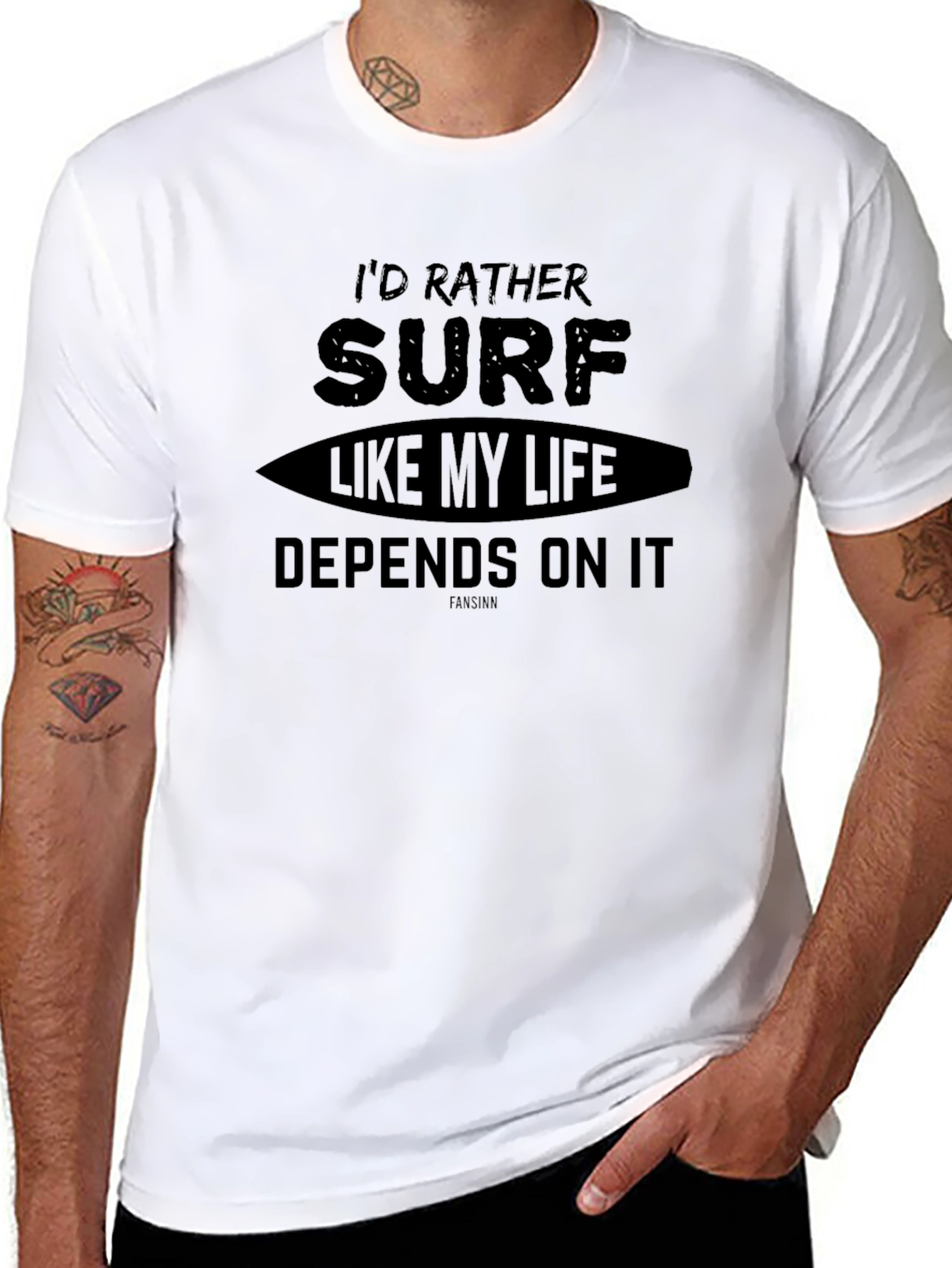 Surf Like My Life Depends On It T-Shirt