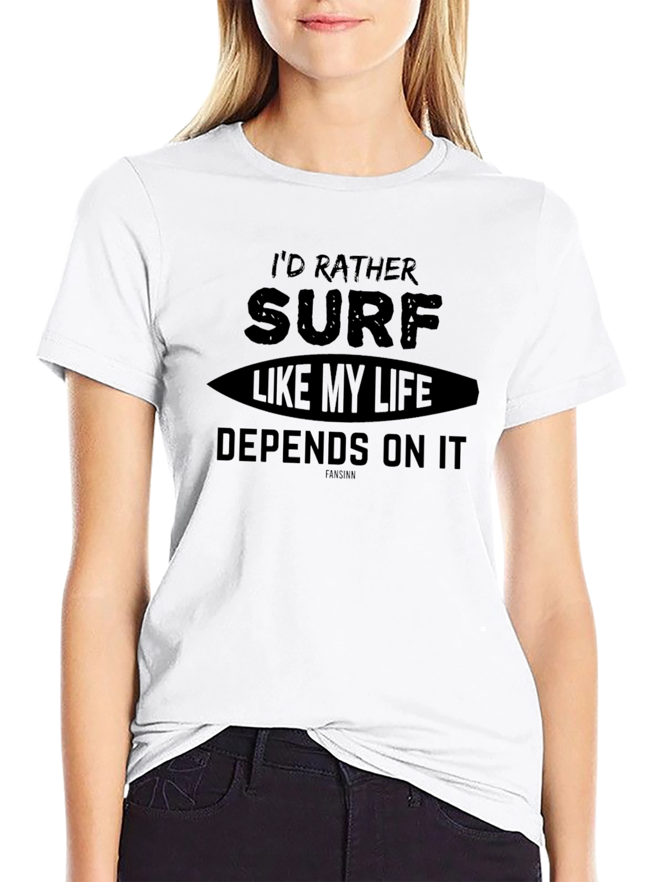 Surf Like My Life Depends On It T-Shirt