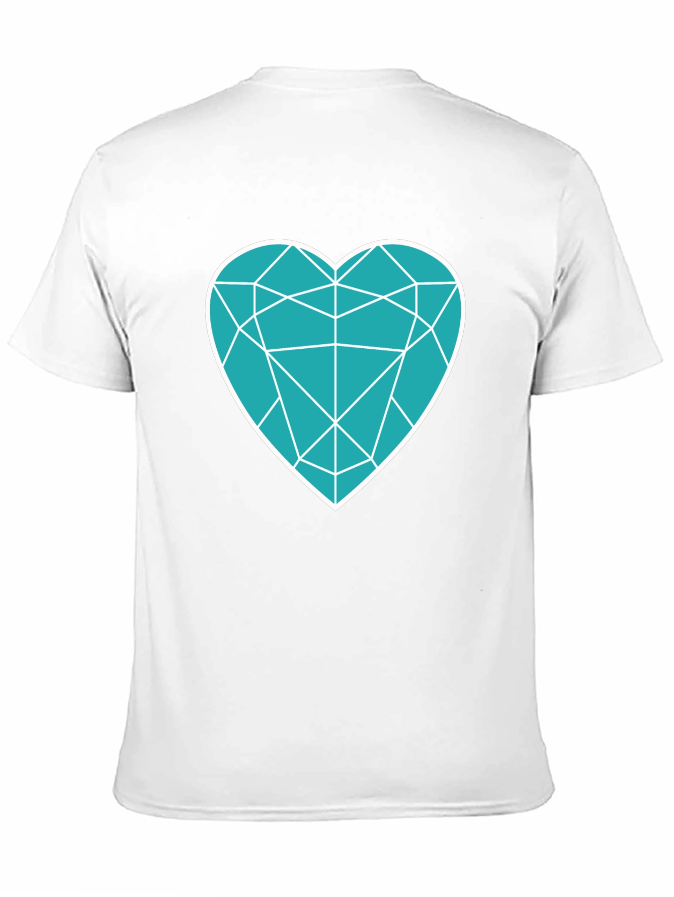 Geometric Heart Graphic Tee - Modern Black T-Shirt