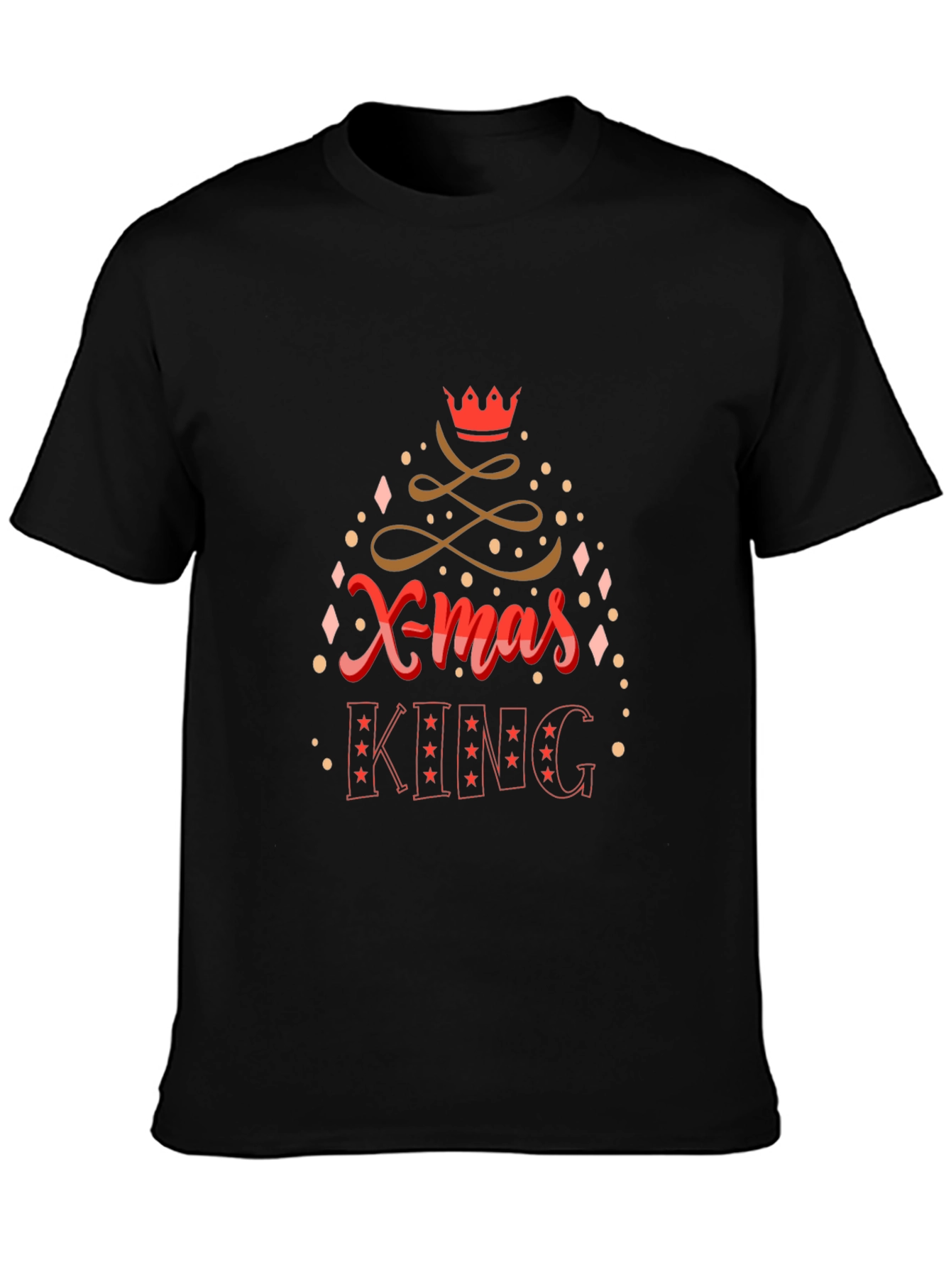 Xmas King Graphic Tee - Holiday Party Shirt