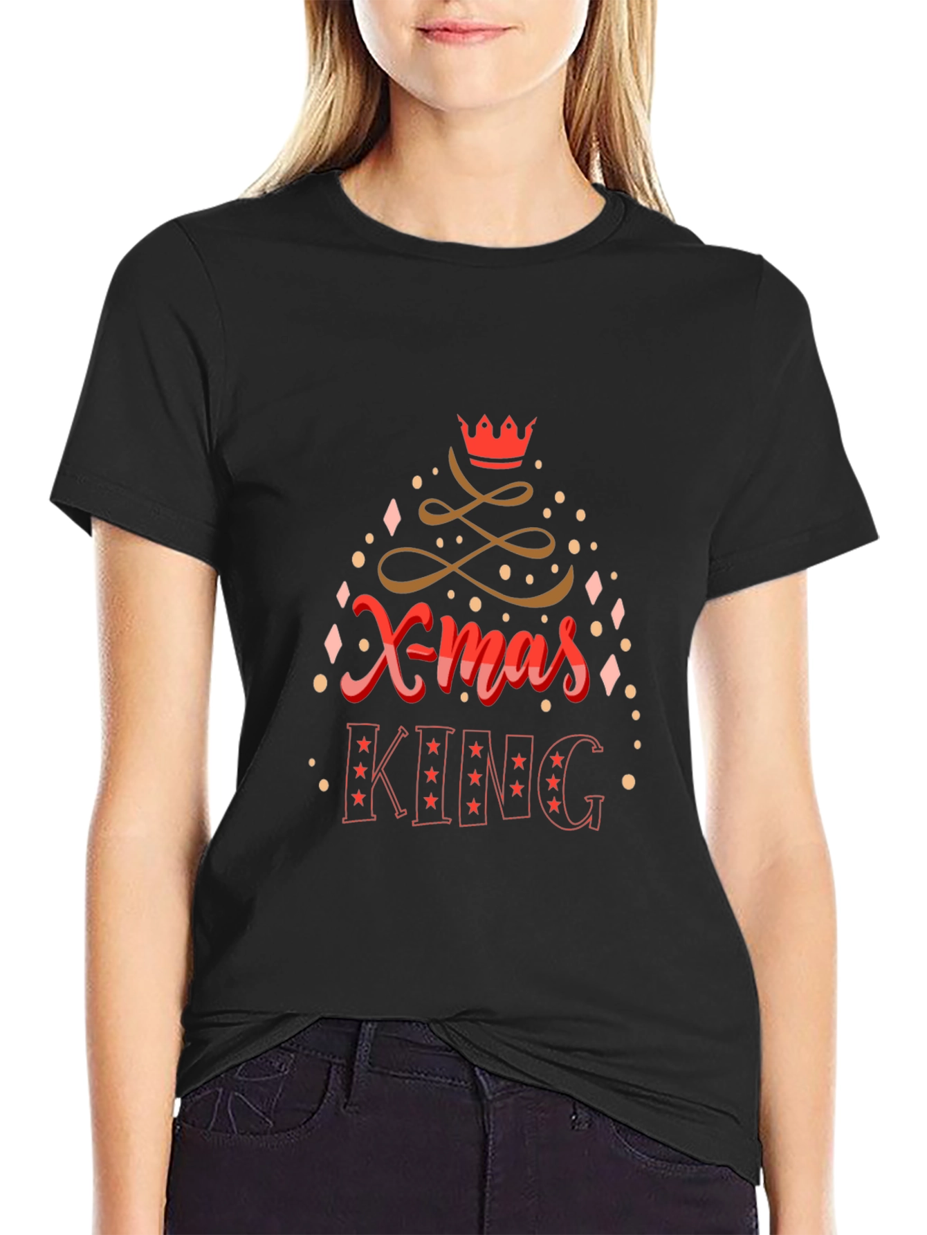 Xmas King Graphic Tee - Holiday Party Shirt