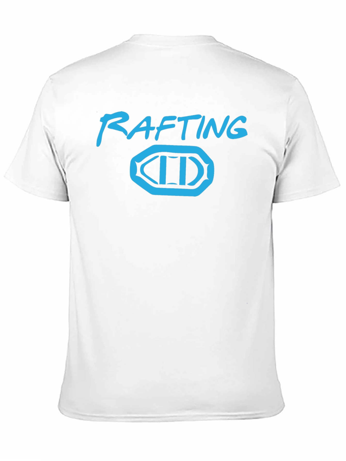Rafting T-Shirt - Black Tee with Blue Rafting Design