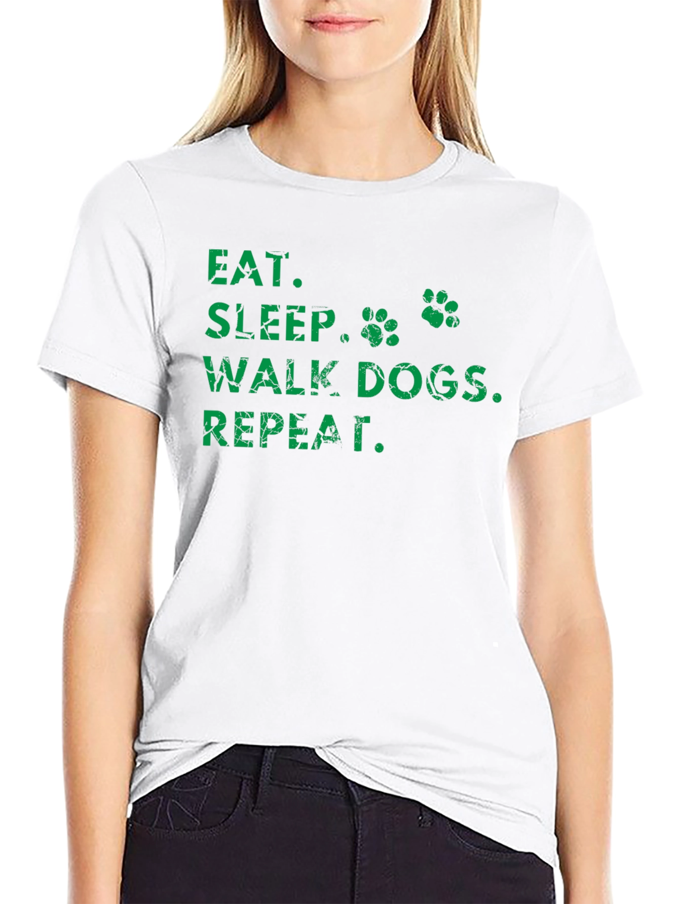 Eat Sleep Walk Dogs Repeat T-Shirt
