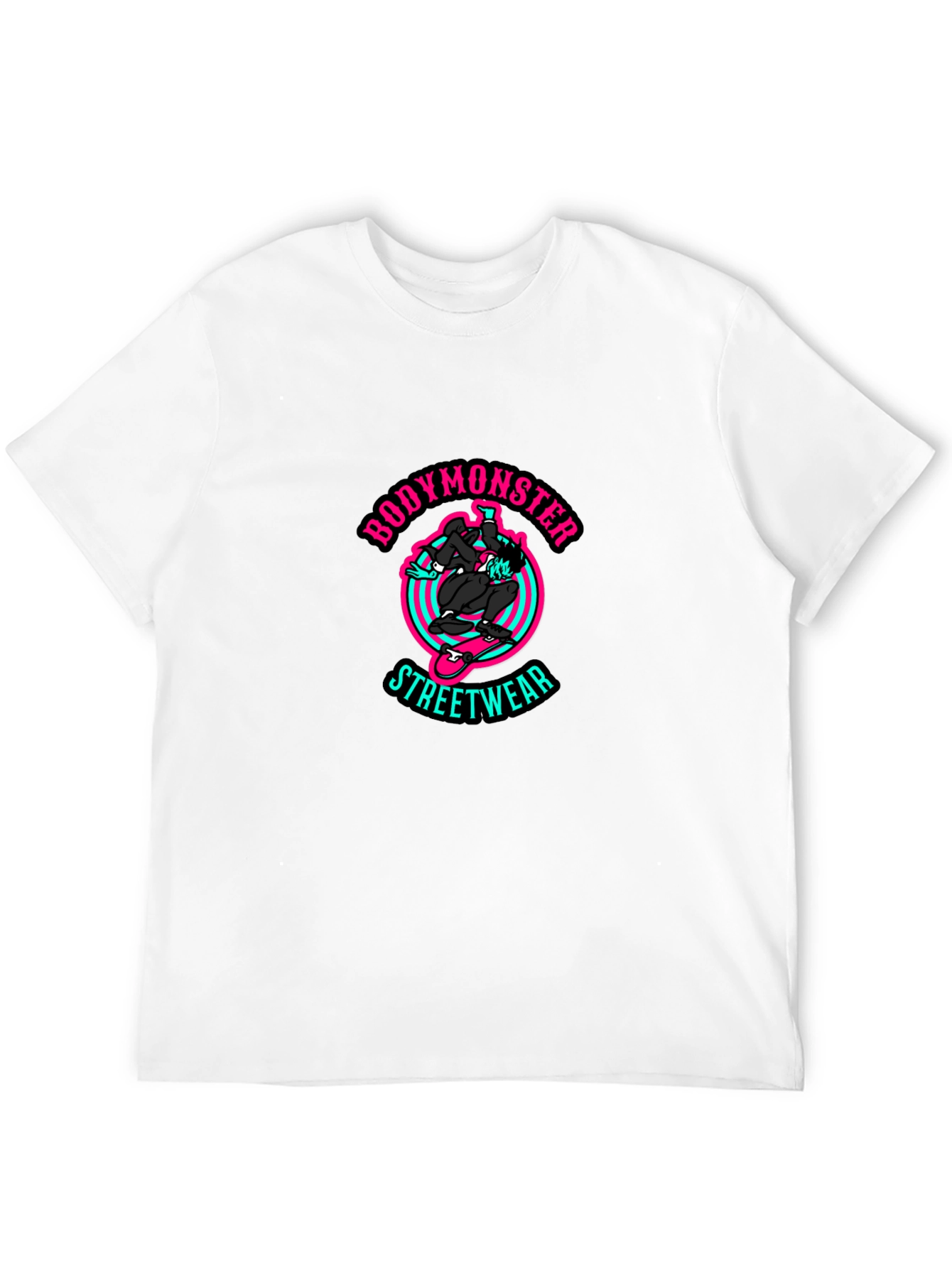 BodyMonster Skateboard Graphic Black T-Shirt