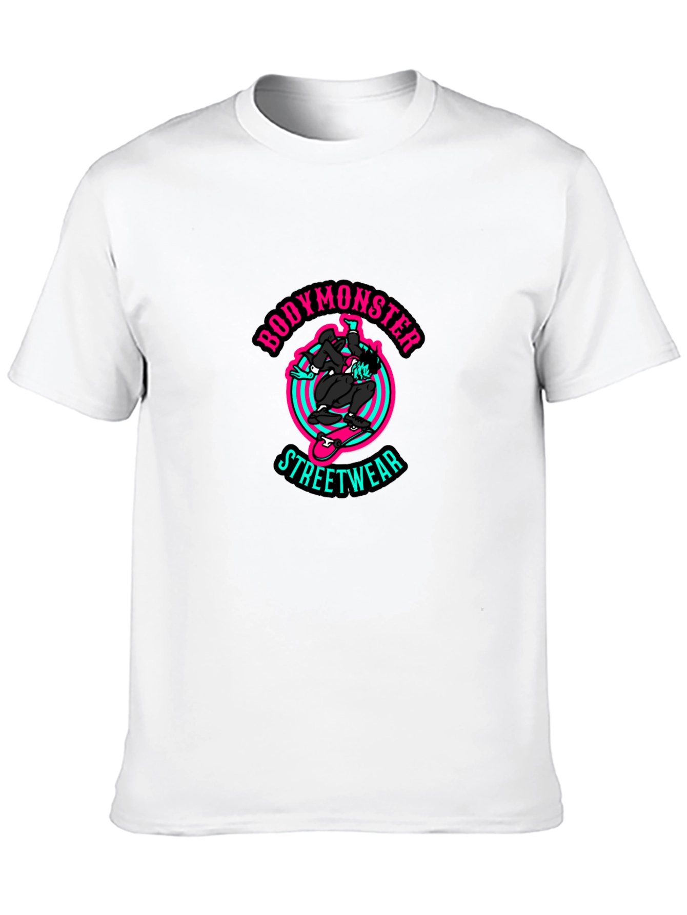 BodyMonster Skateboard Graphic Black T-Shirt
