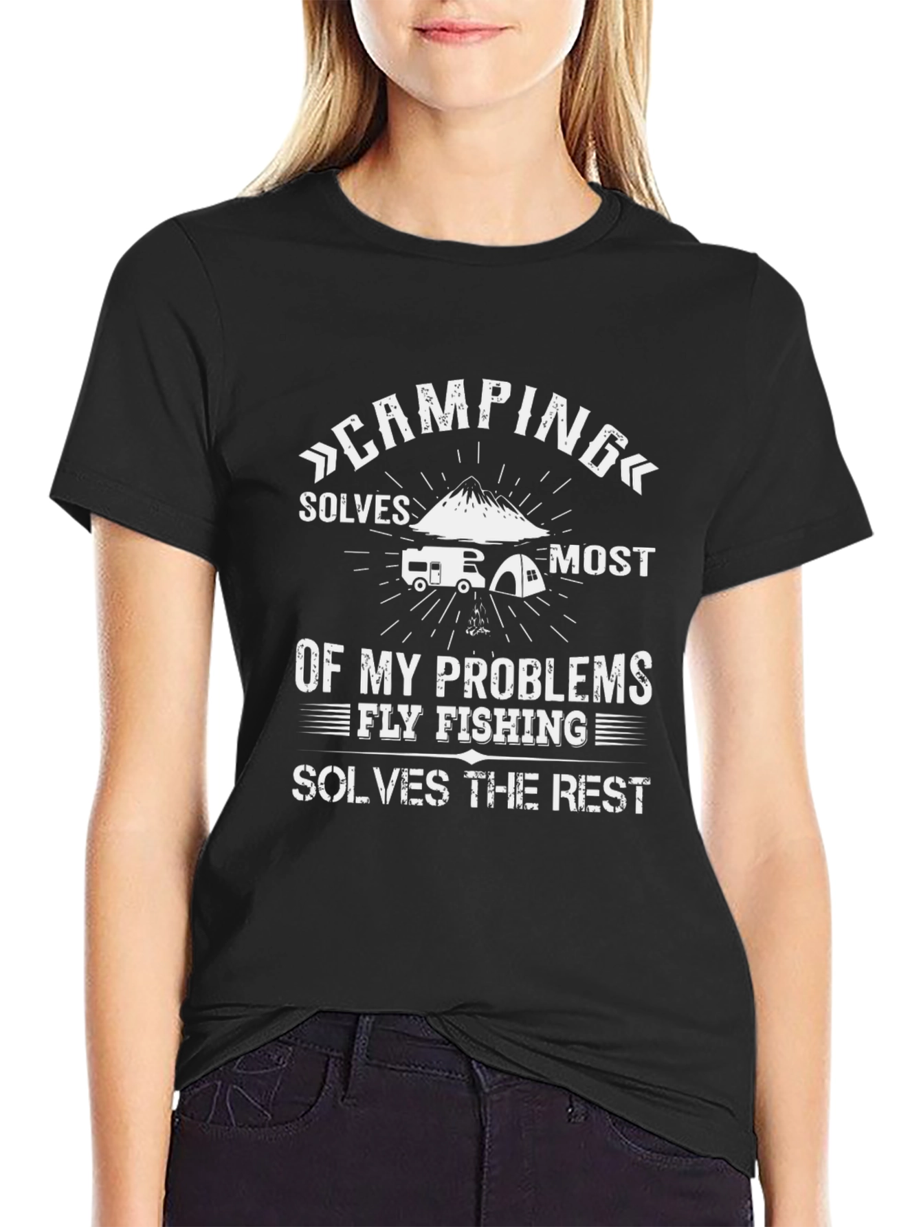 Camping & Fly Fishing Problem Solver T-Shirt