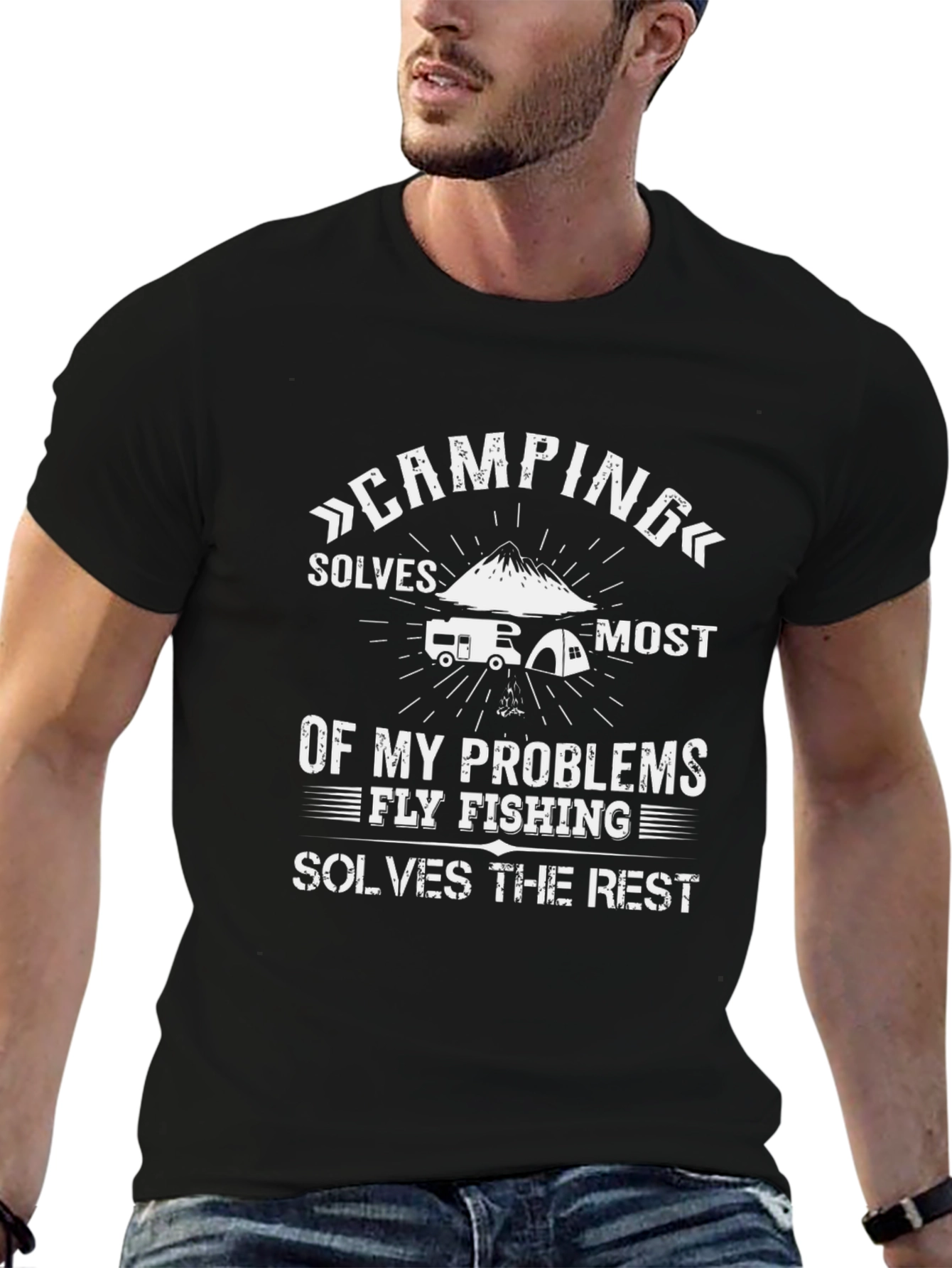 Camping & Fly Fishing Problem Solver T-Shirt