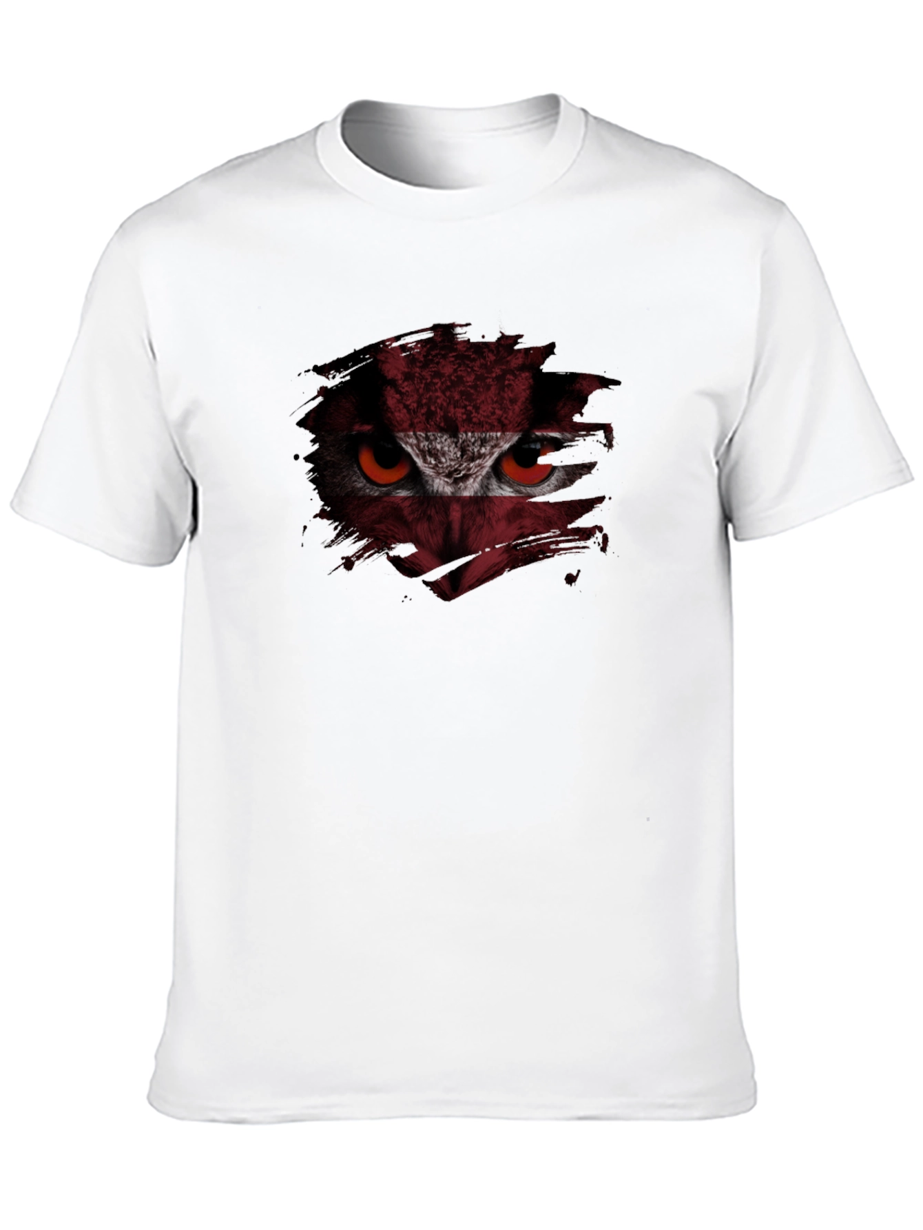 Owl Eyes Graphic Print Tee - Mens Black T-Shirt