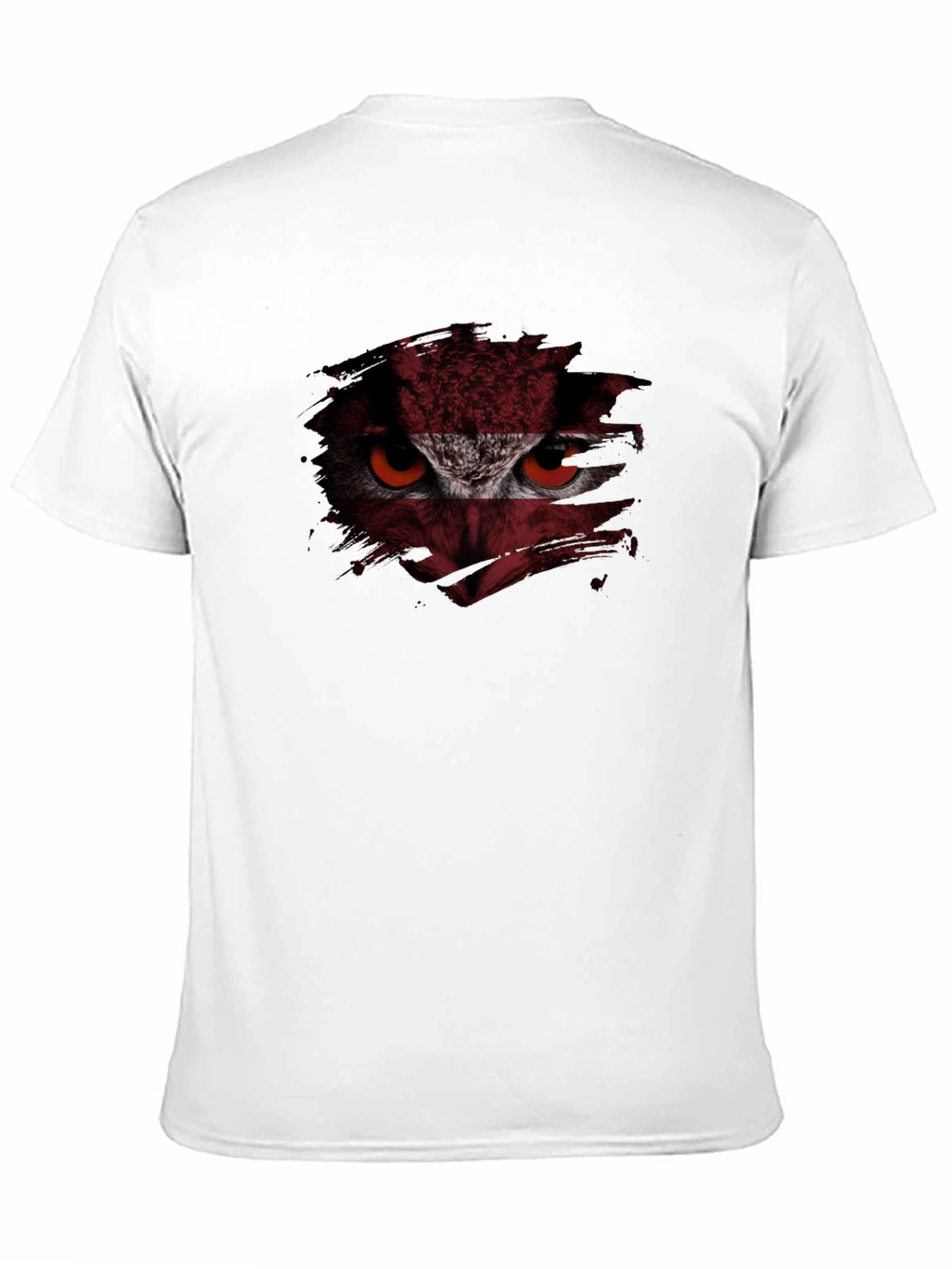 Owl Eyes Graphic Print Tee - Mens Black T-Shirt