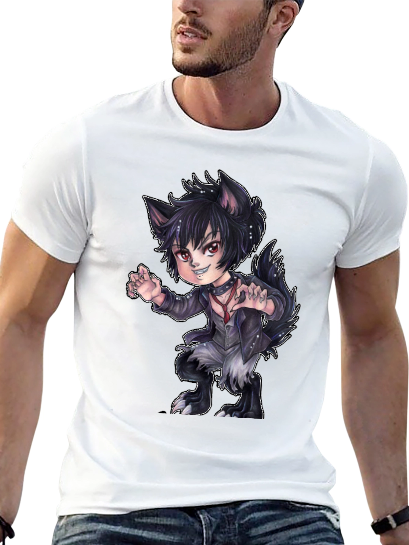 Werewolf Graphic Tee - Cartoon Style
