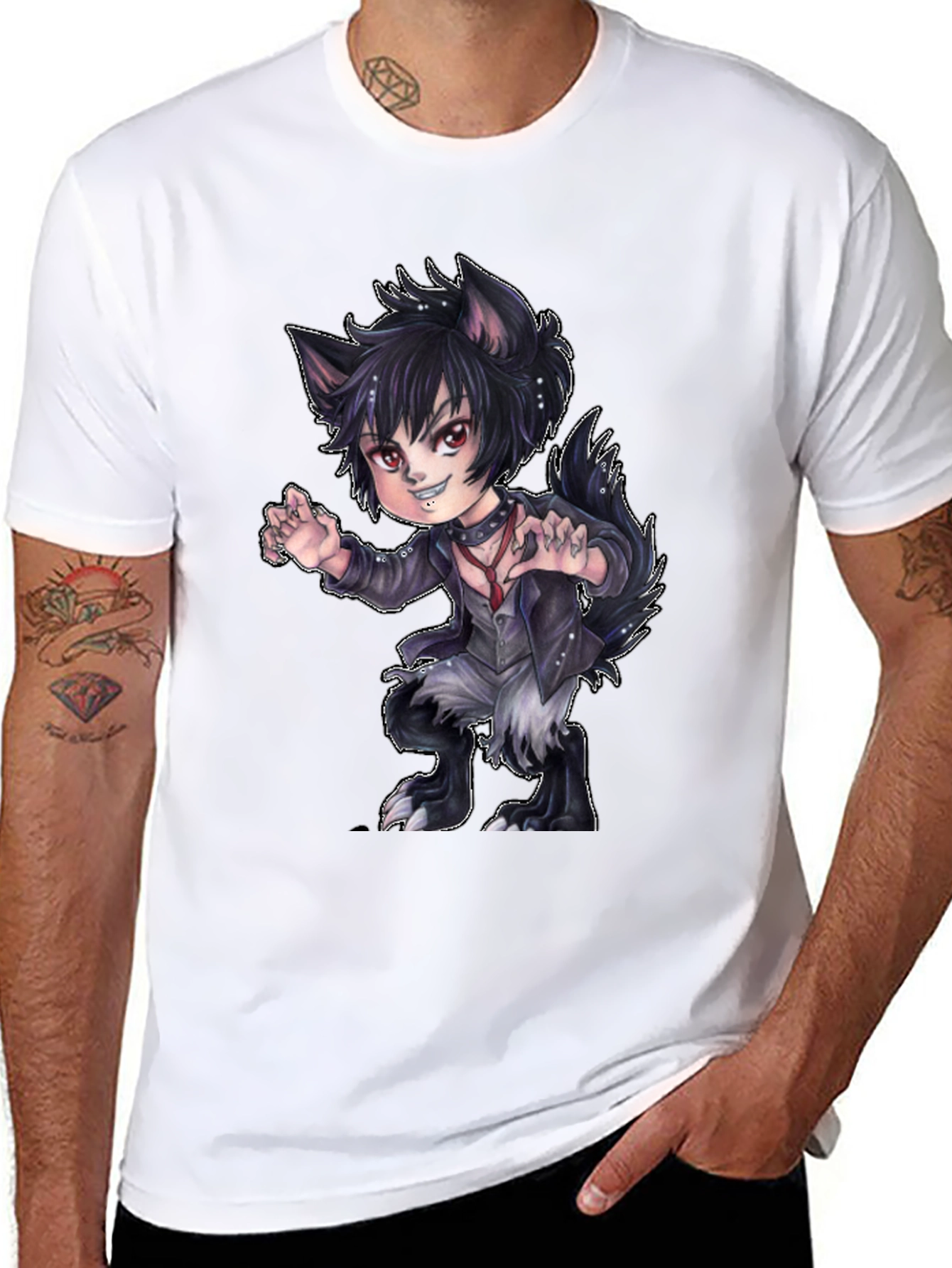 Werewolf Graphic Tee - Cartoon Style