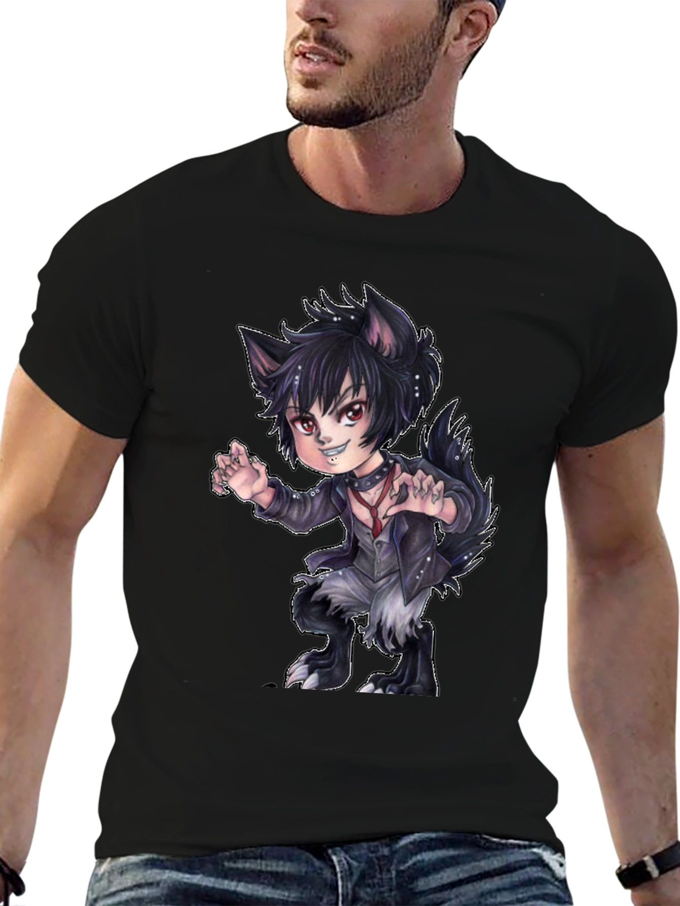 Werewolf Graphic Tee - Cartoon Style