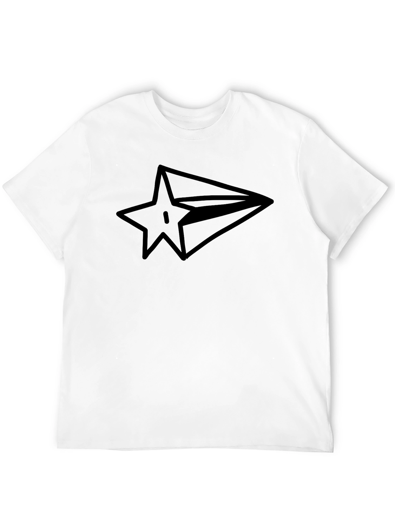Graphic Tee: Star Plane Black T-Shirt