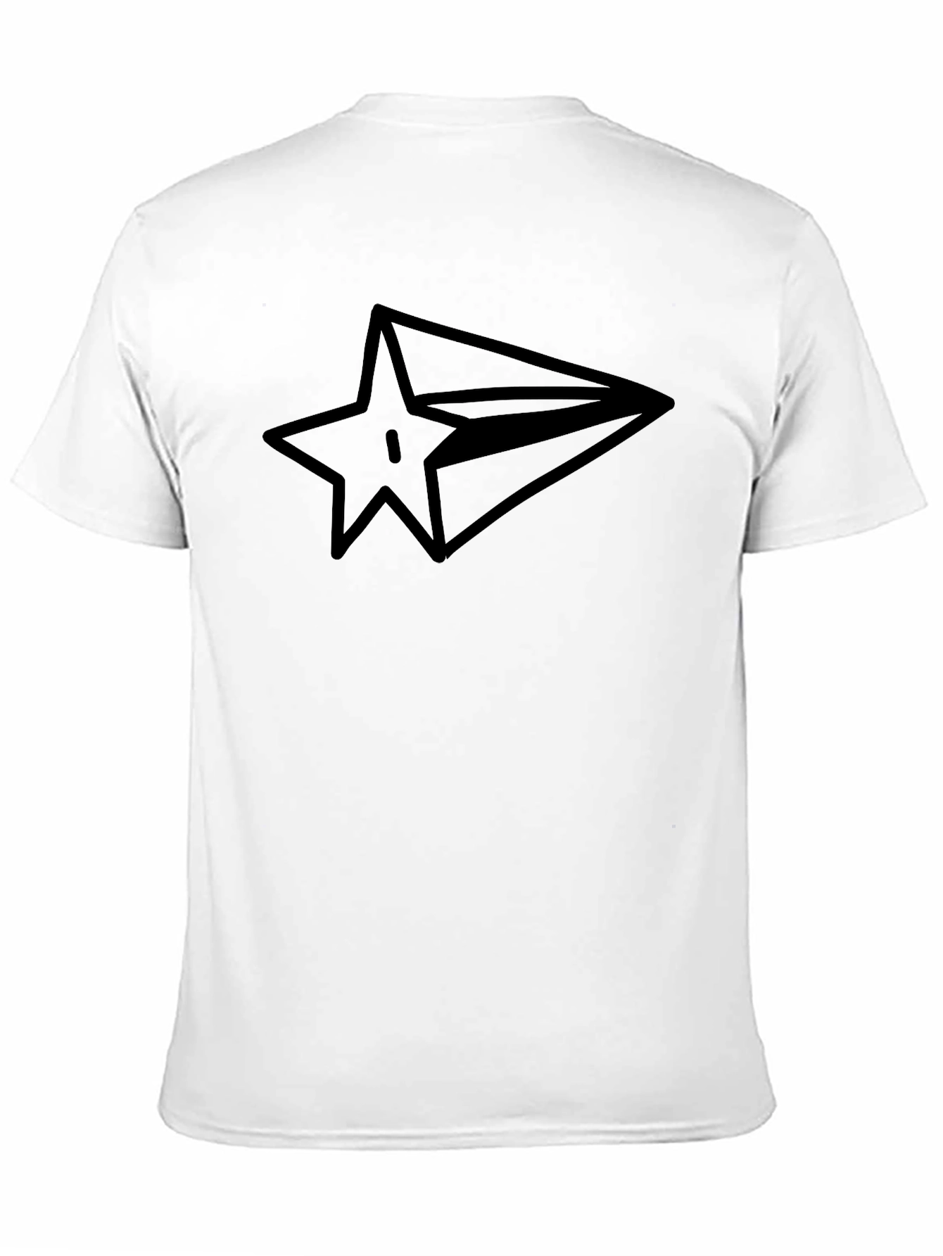 Graphic Tee: Star Plane Black T-Shirt